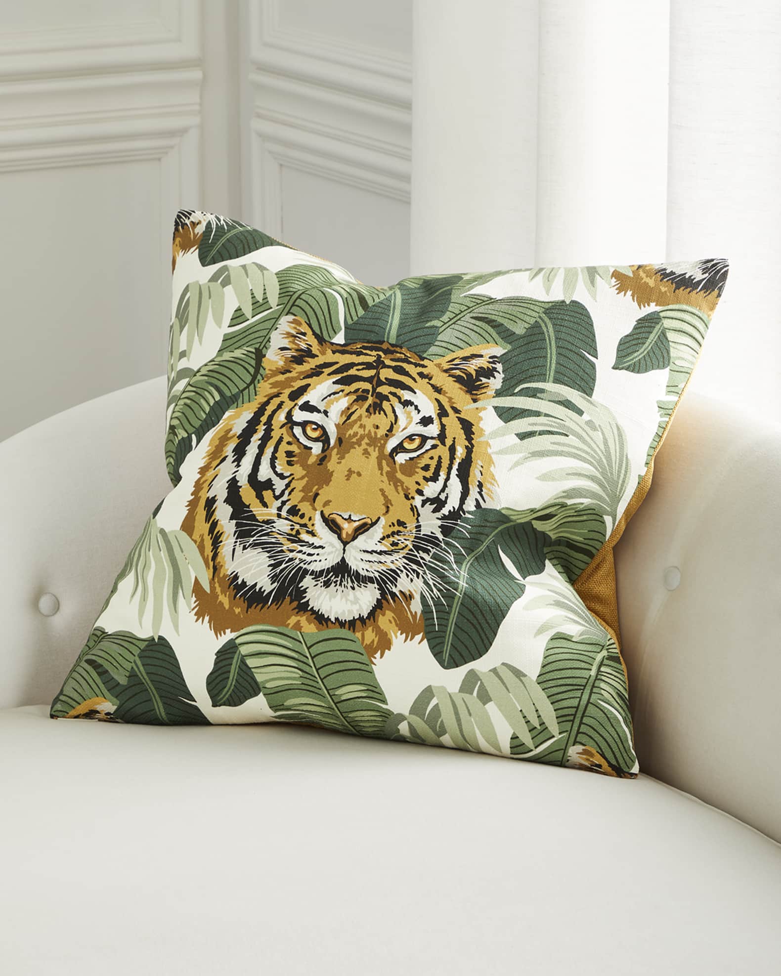 D.V. KAP Home Tiger King Pillow, 24"Sq.