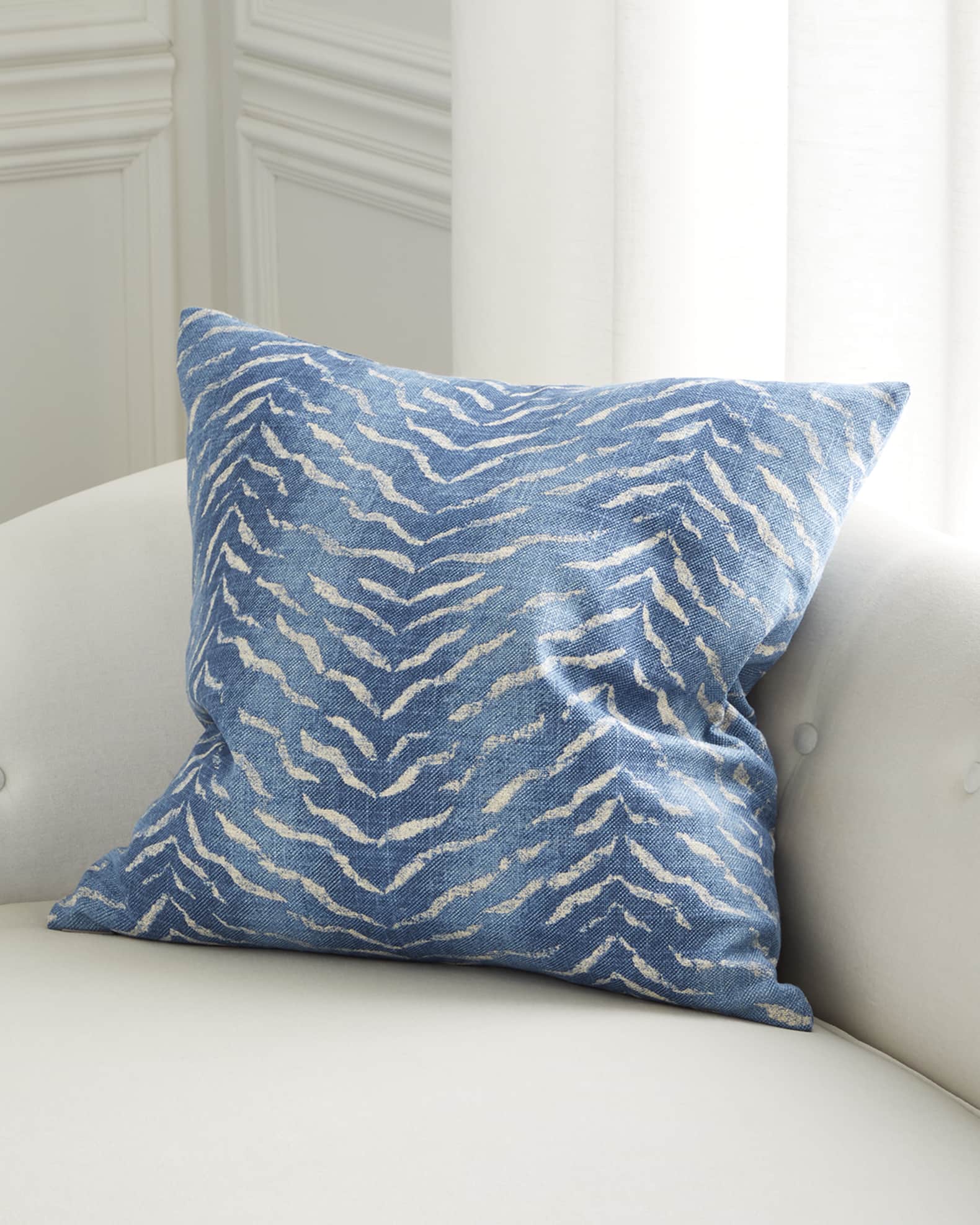 Blue animal print clearance pillow