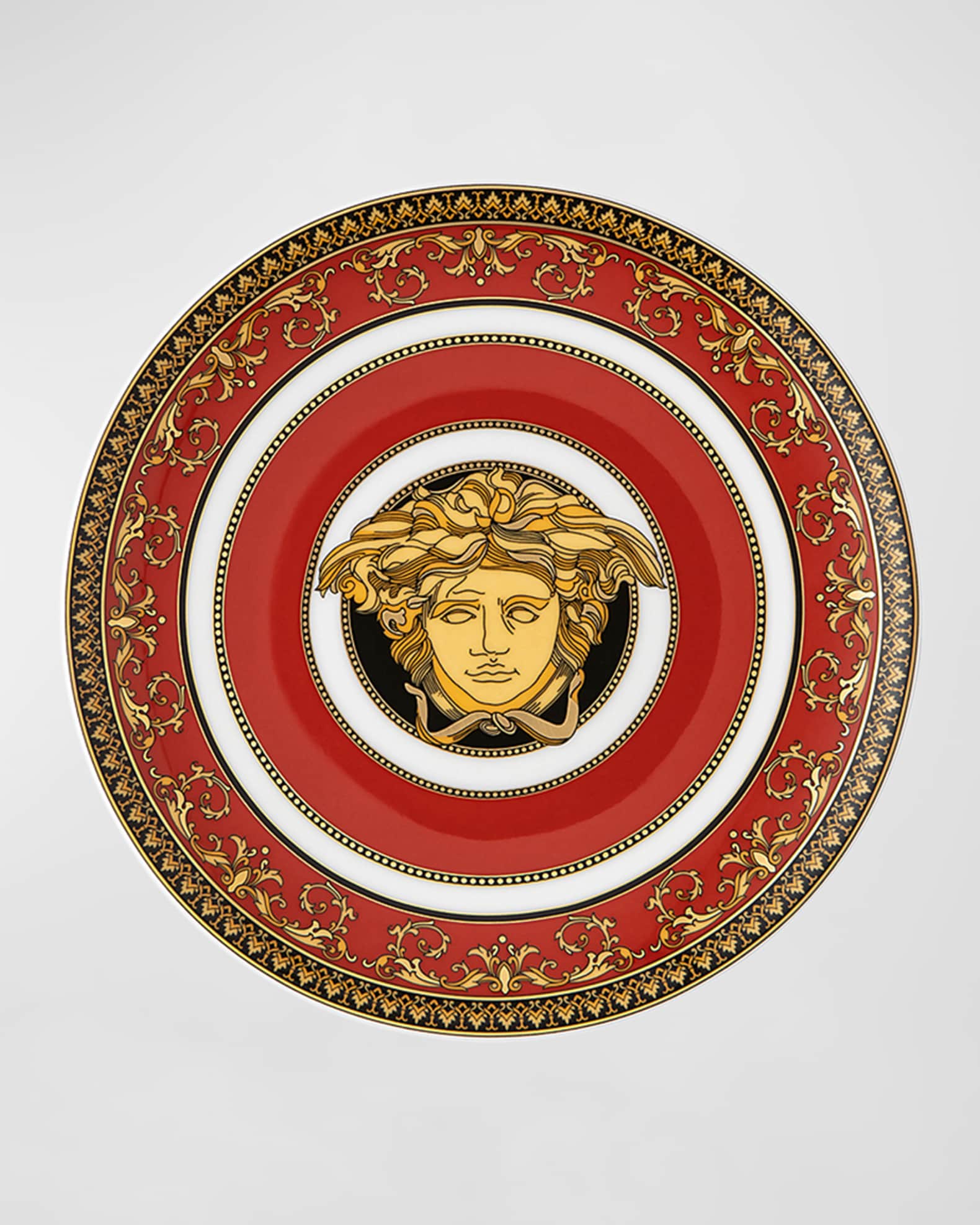 Versace Medusa Red Modern Bread and Butter Plate Horchow