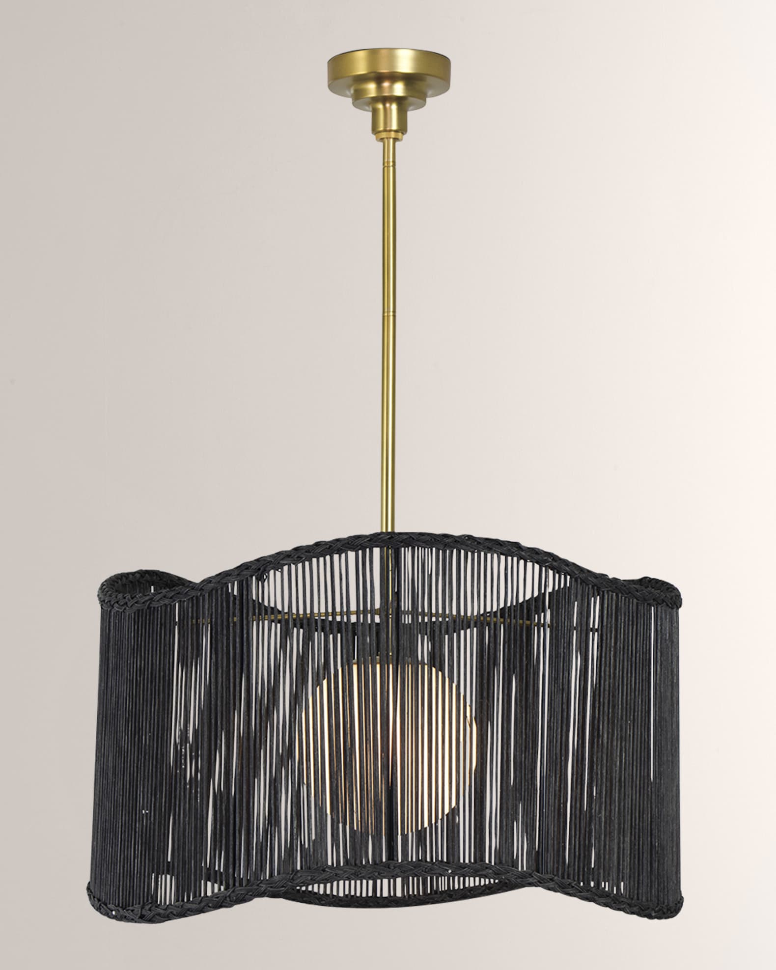 Regina Andrew x Coastal Living Nimes Drum Pendant Light (Black)