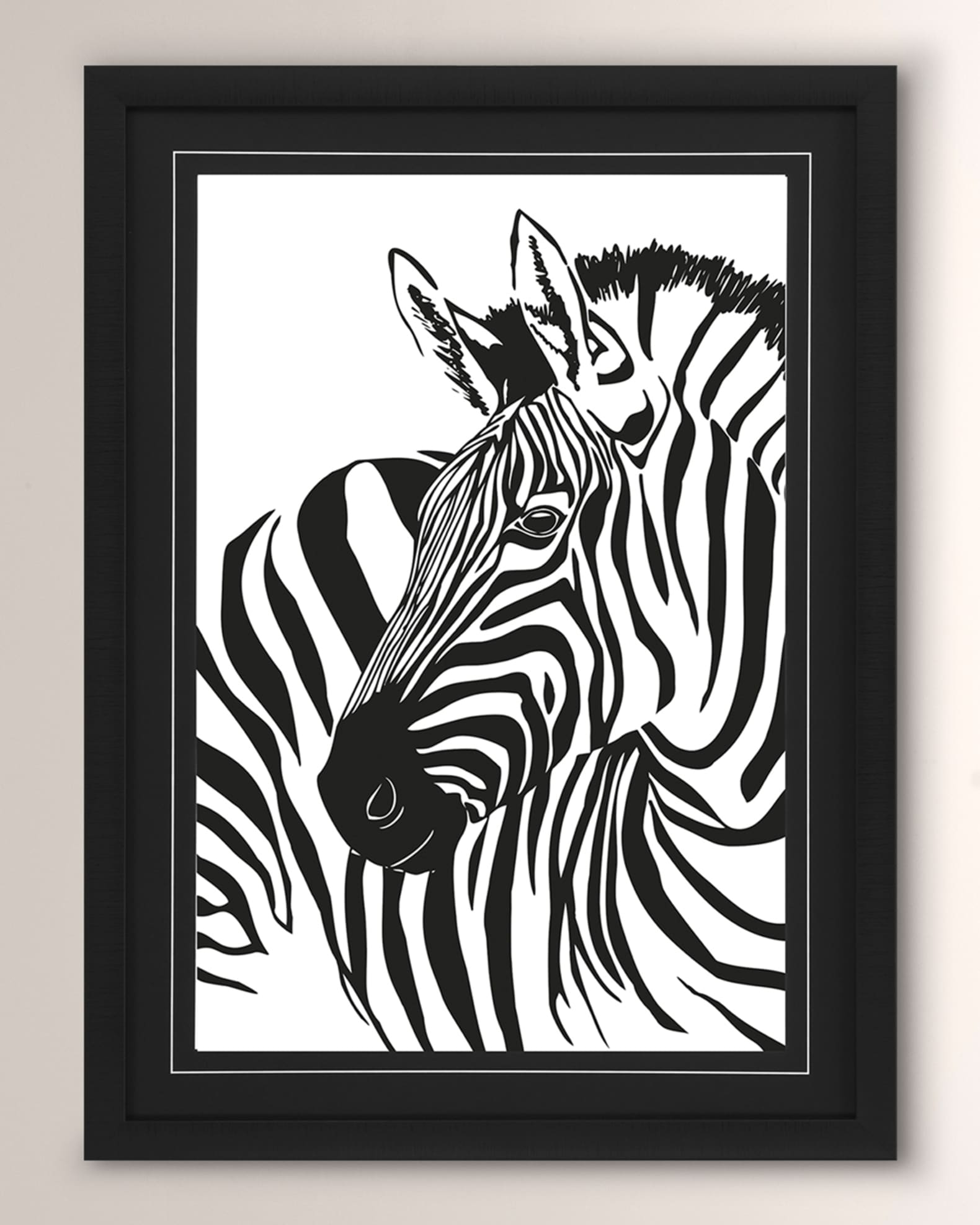 Bold Spots - Zebra Art Print