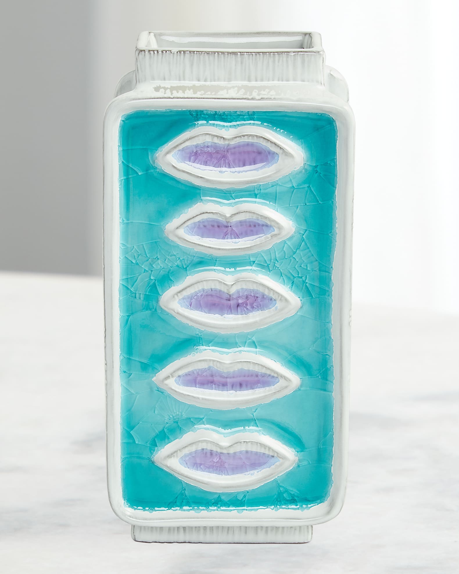 Jonathan Adler Glass Menagerie Lips Vase Horchow