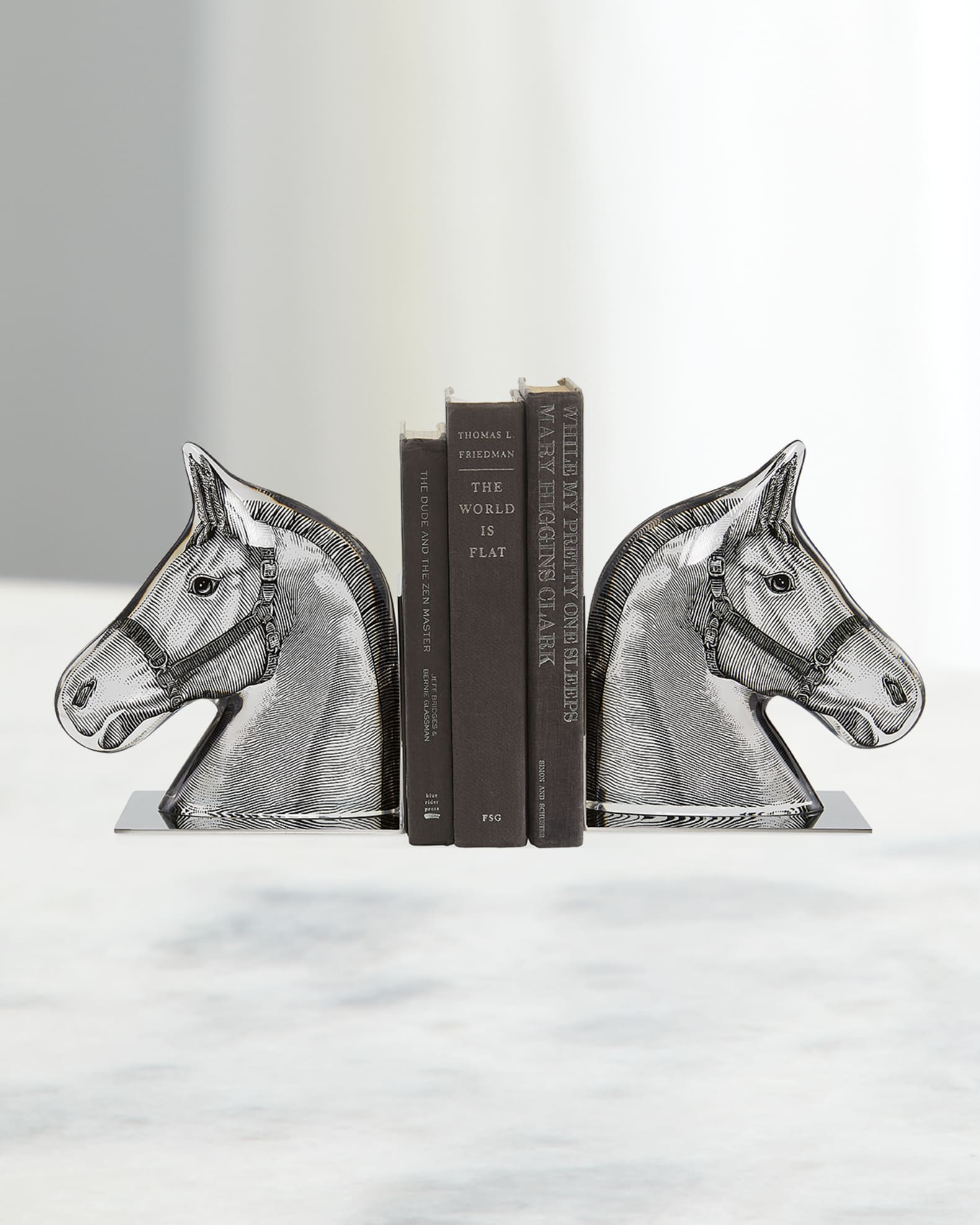 Jonathan　of　Adler　Set　Bookends,　Horse　Horchow