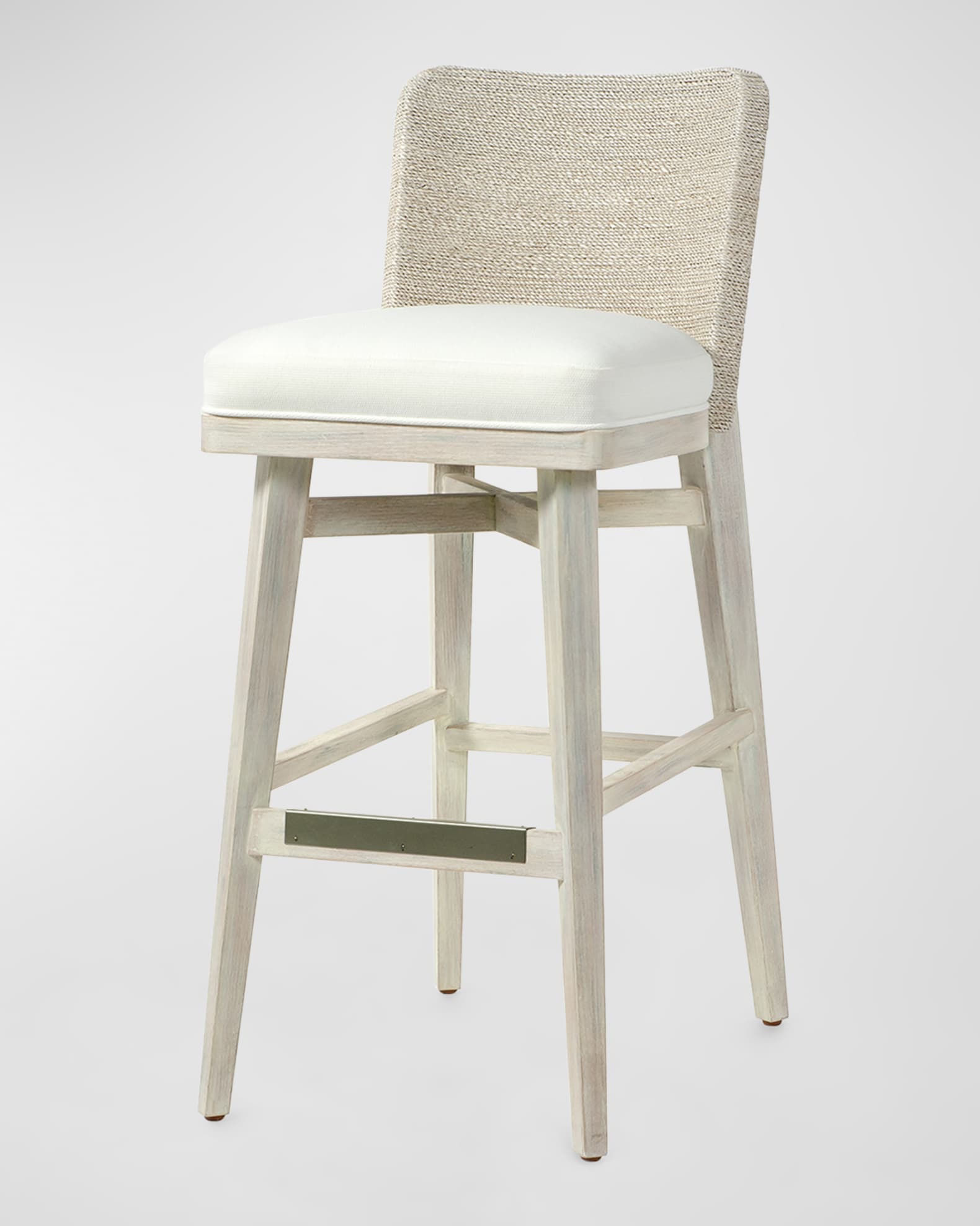 Palecek Francis Barstool, 30" White Wash Horchow