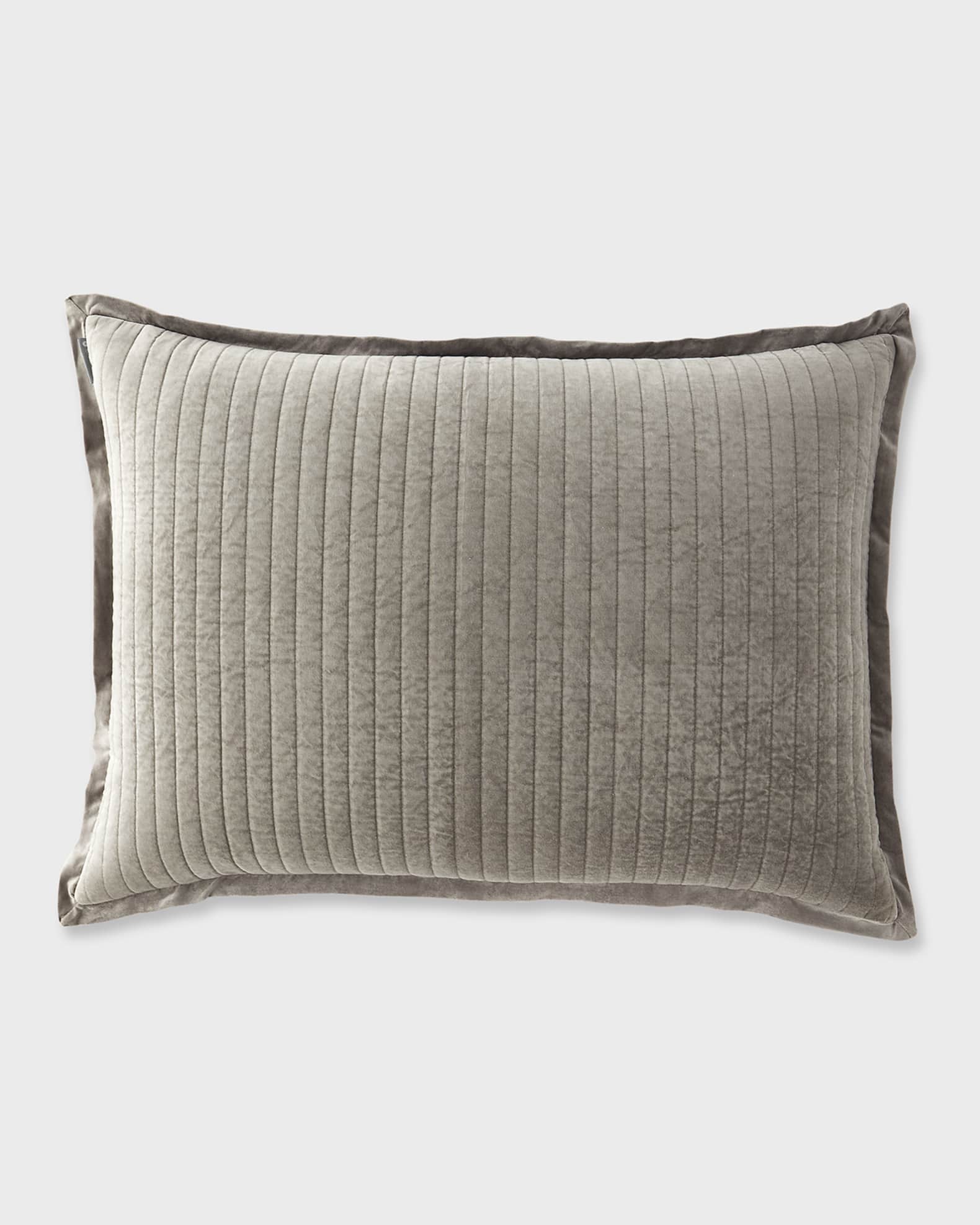 Lili Alessandra Aria Quilted Luxe Euro Pillow Matte Velvet, 27 x 36