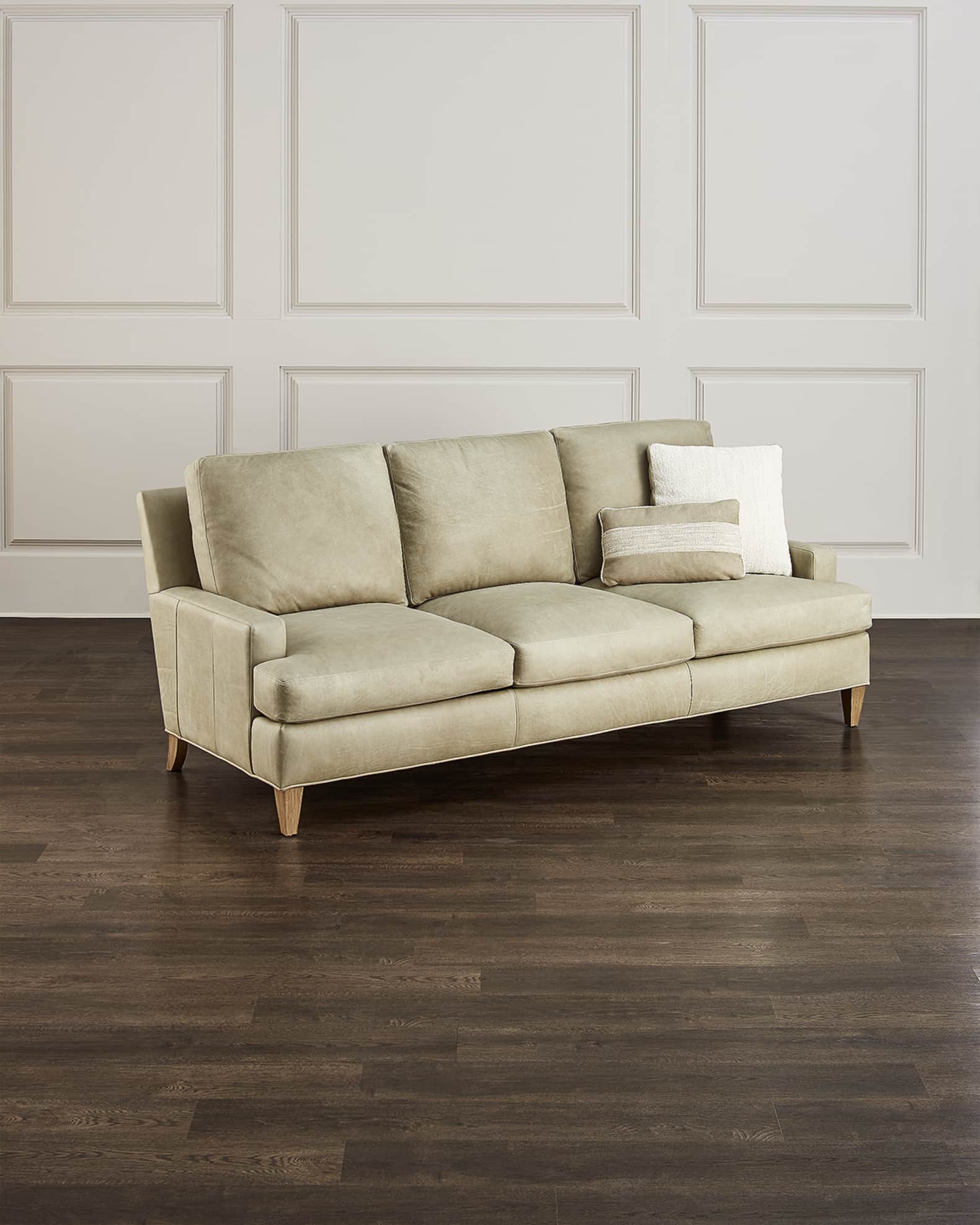 BradingtonYoung Barker Leather Sofa 93.5" Horchow