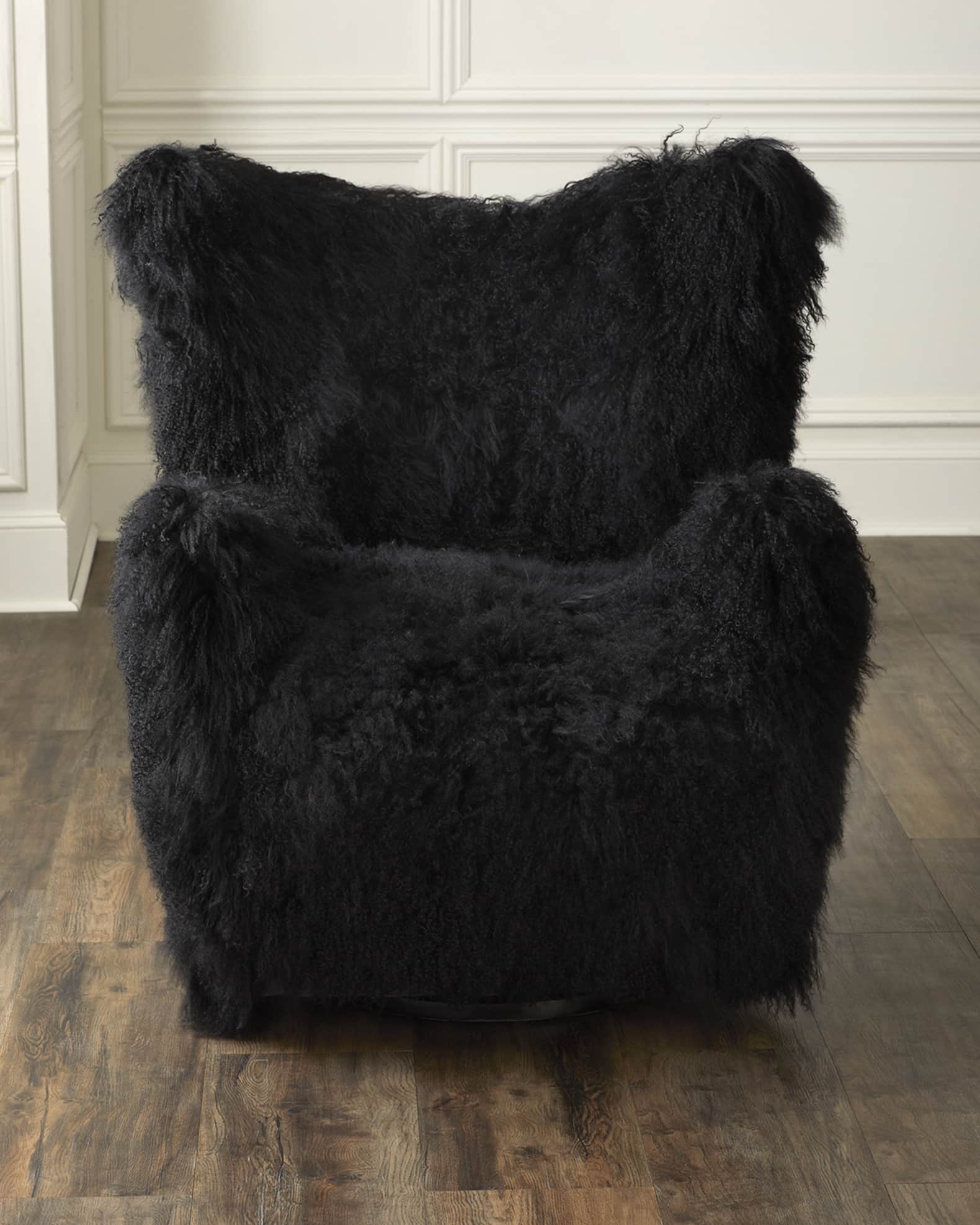 Black online fluffy chair