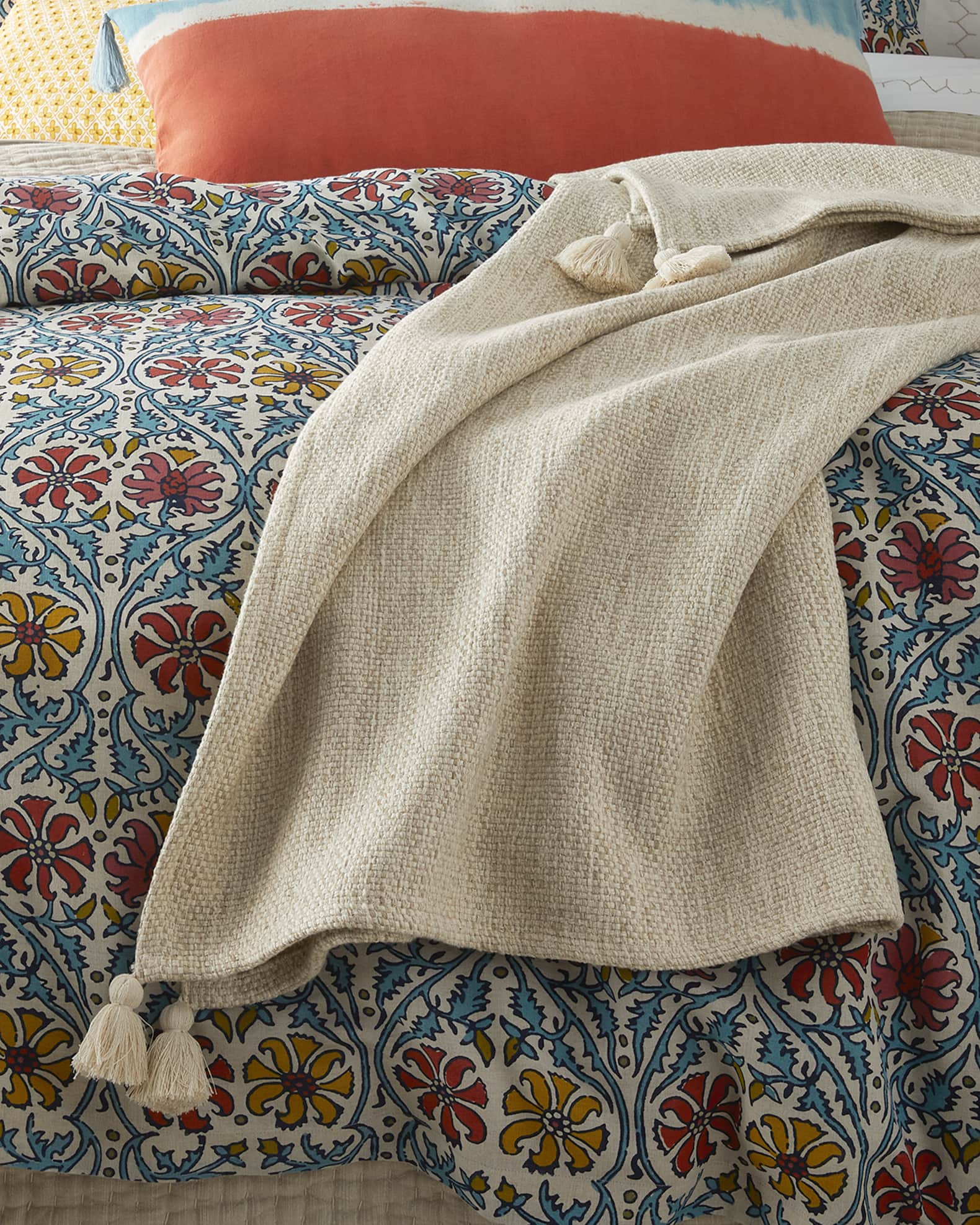 John Robshaw Chahan Throw Blanket Horchow