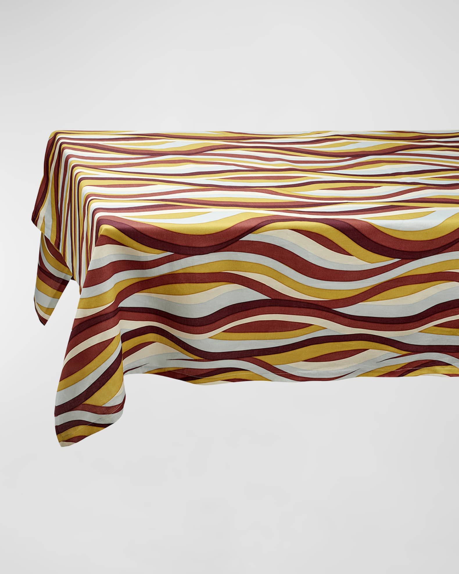 L'Objet Landscape Linen Sateen Tablecloth, 70" x 126"