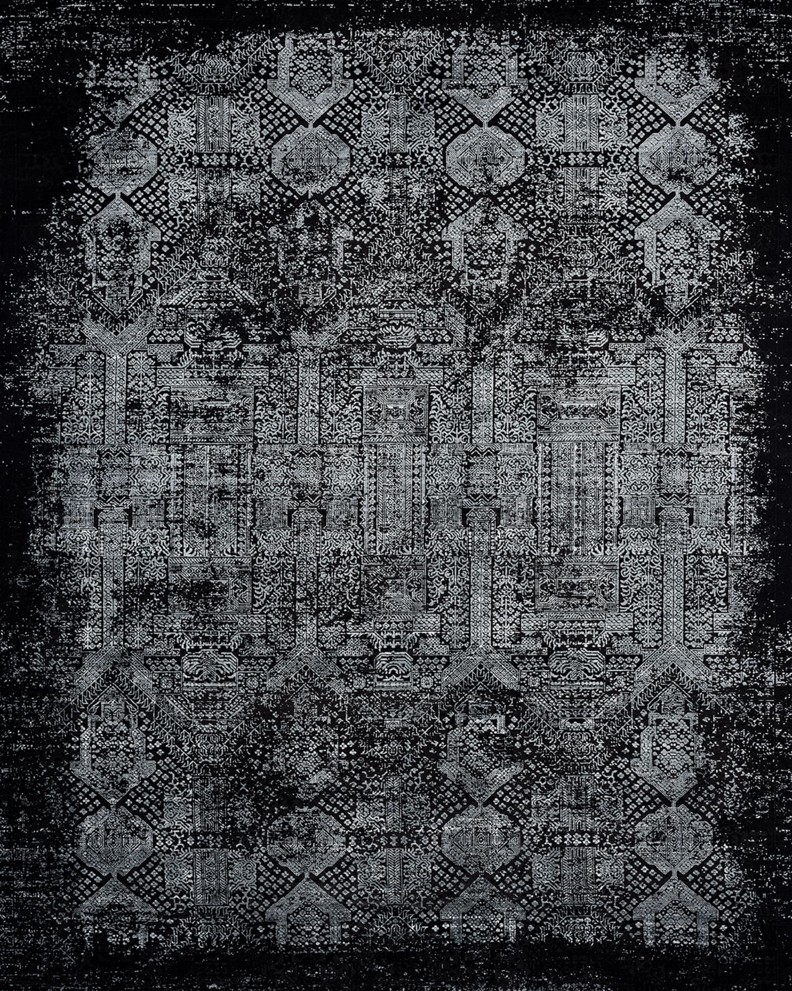 Dark Night Power-Loomed Rug, 3' x 10'