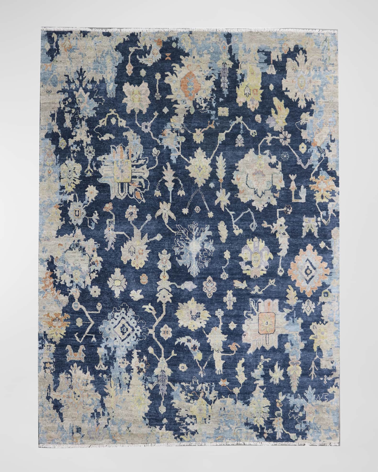 Lawrence Midnight Hand-Knotted Rug, 3' x 10'