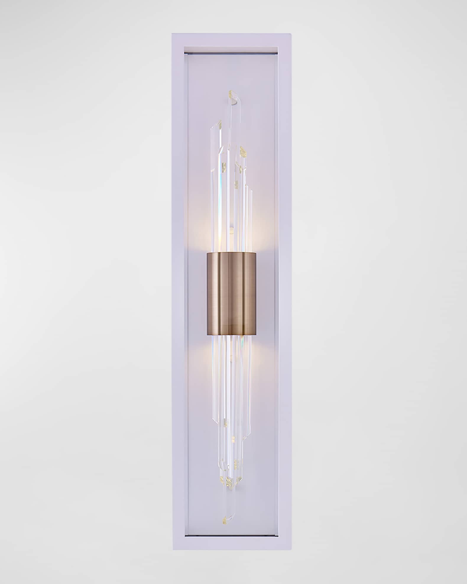 Allegri Crystal by Kalco Lighting Lucca Champagne Gold LED Outdoor Sconce 
