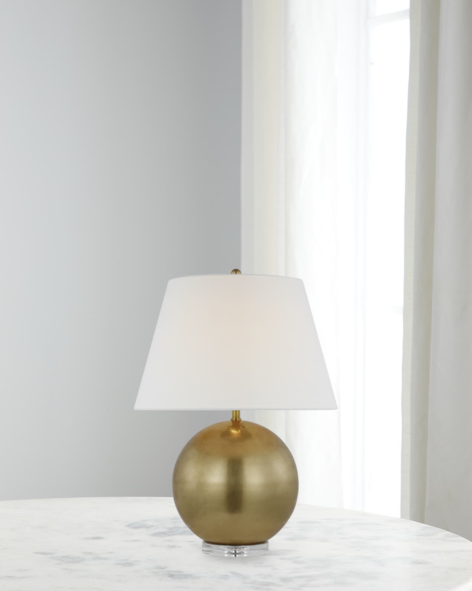 Table lamp with linen shade sale