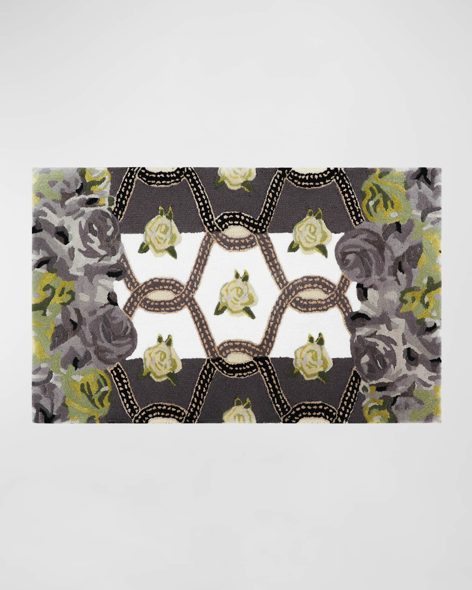 MacKenzie-Childs Really Rosy Rug, 2' x 4'