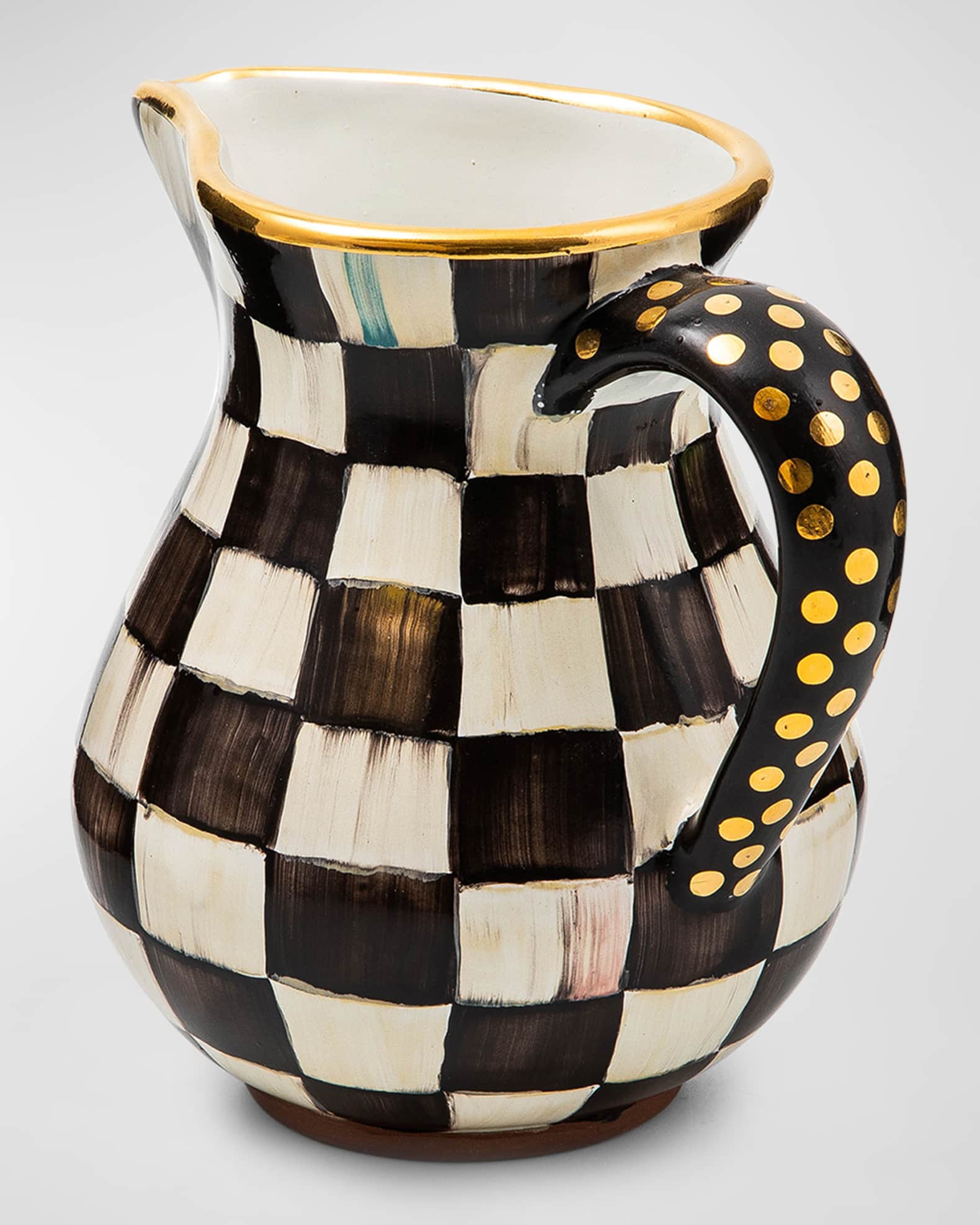MacKenzie-Childs Courtly Check Portly Pitcher, 52 oz. | Horchow