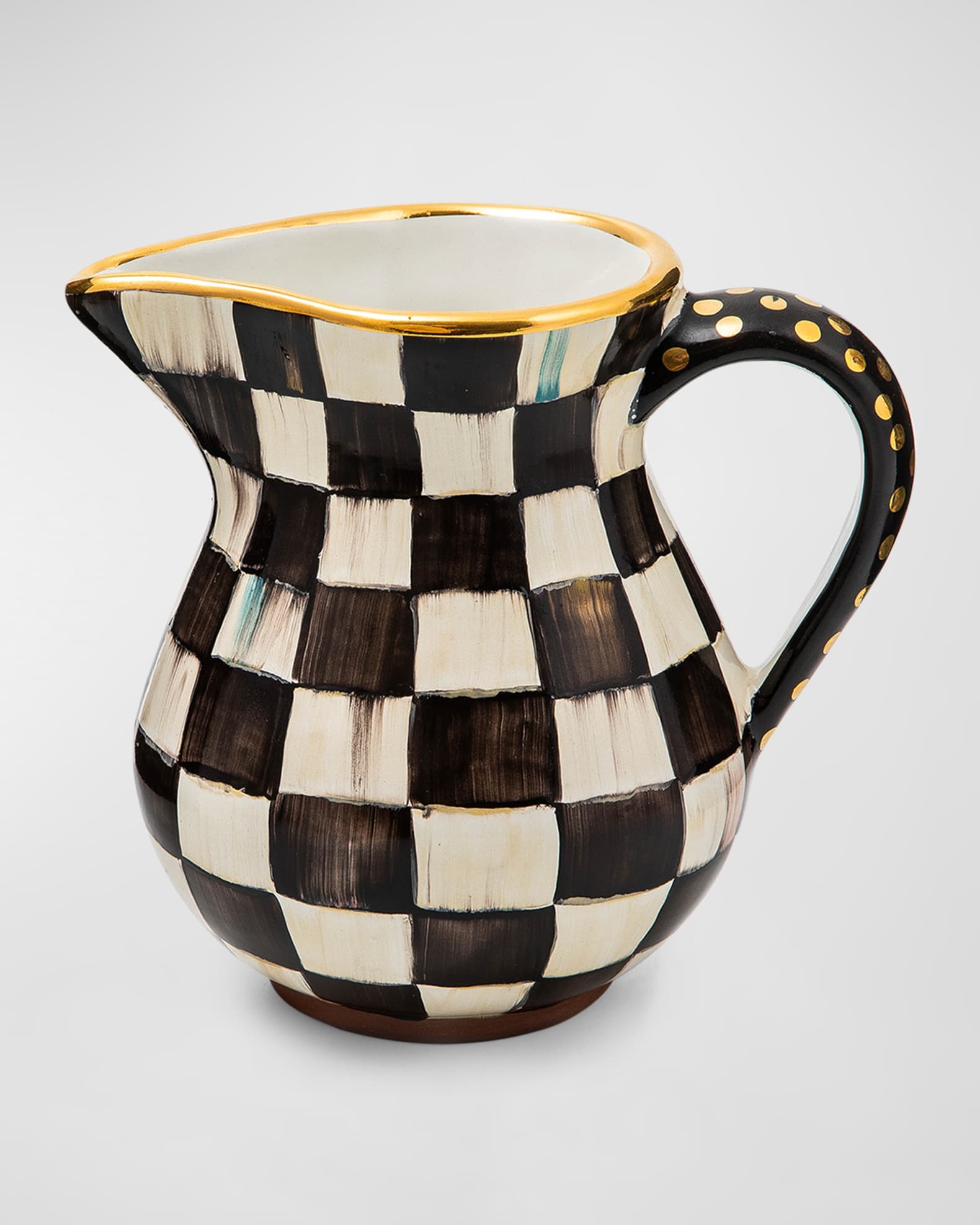 MacKenzie-Childs Courtly Check Portly Pitcher, 52 oz. | Horchow