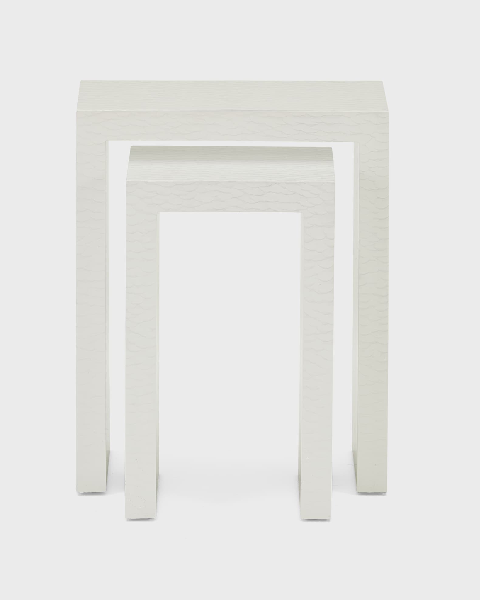 White gloss nest of tables next top