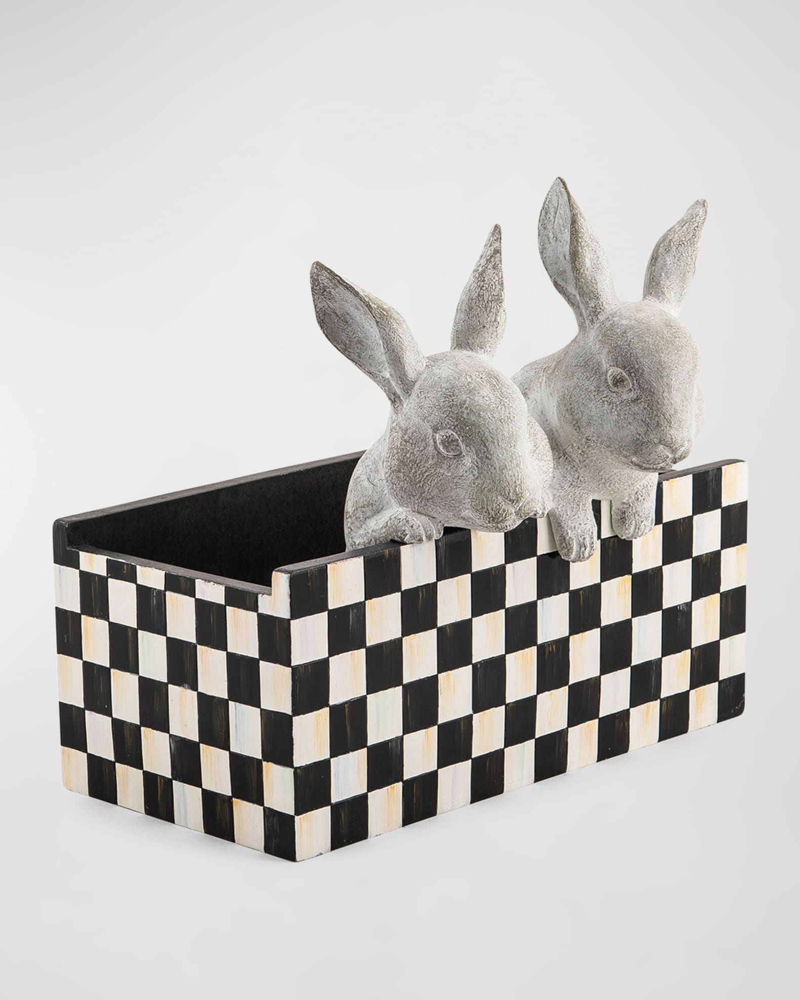 【コンビニ受取対応商品】 MacKenzie-Childs Courtly Horchow | Planter Bunny Check 保存容器・ケース