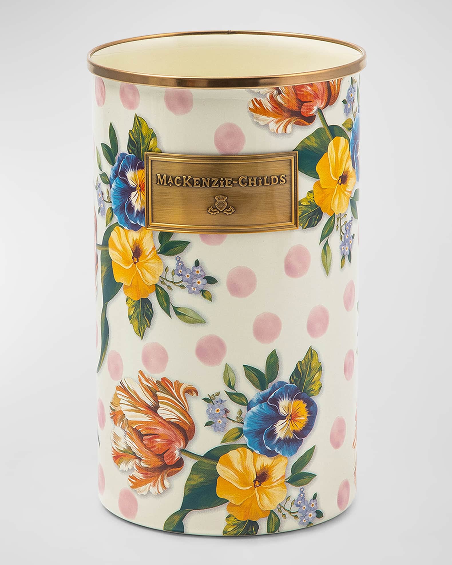 MacKenzie-Childs Wildflowers Enamel Utensil Holder