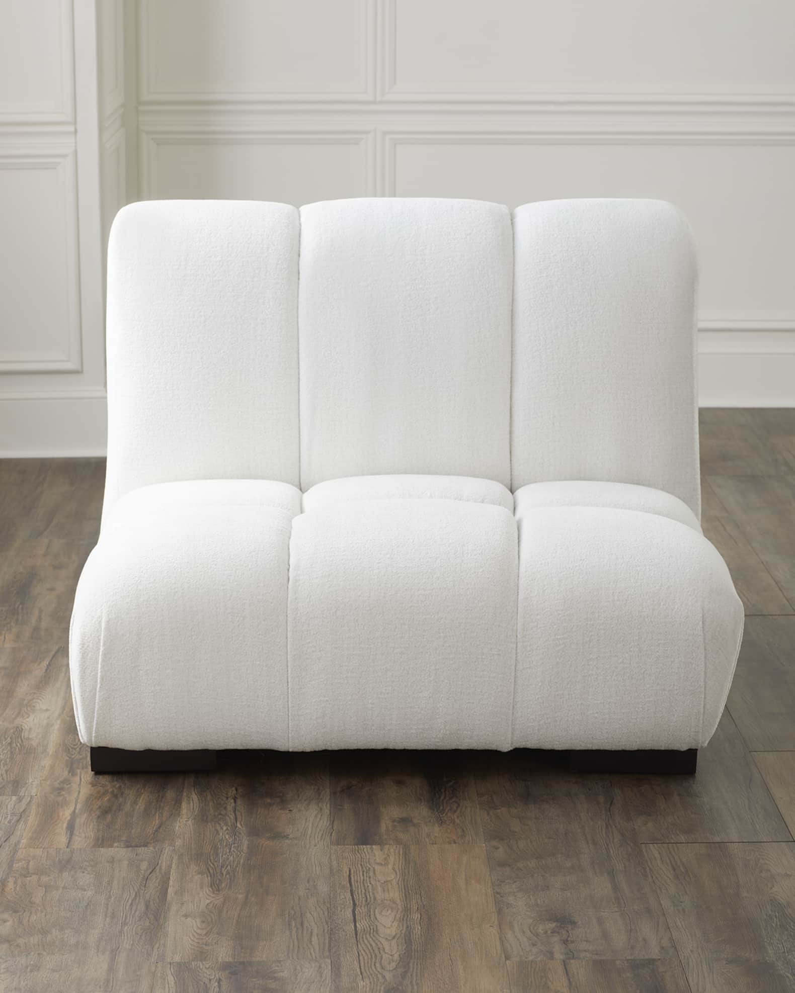 Armless leather best sale loveseat