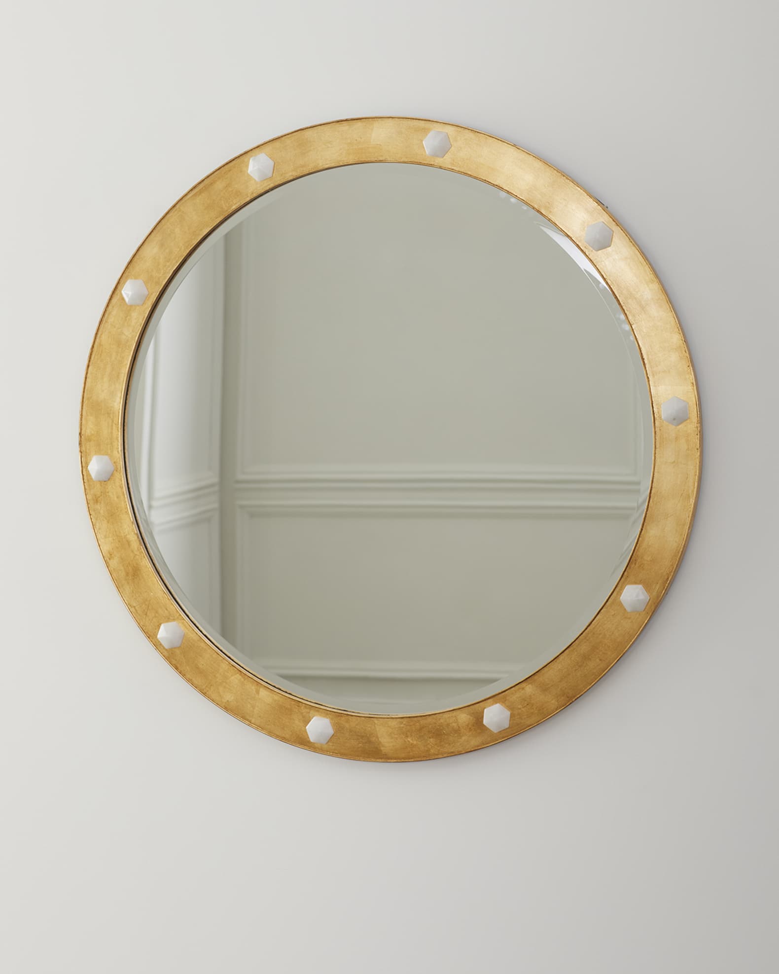 Neiman Marcus Round Quartz Mirror 