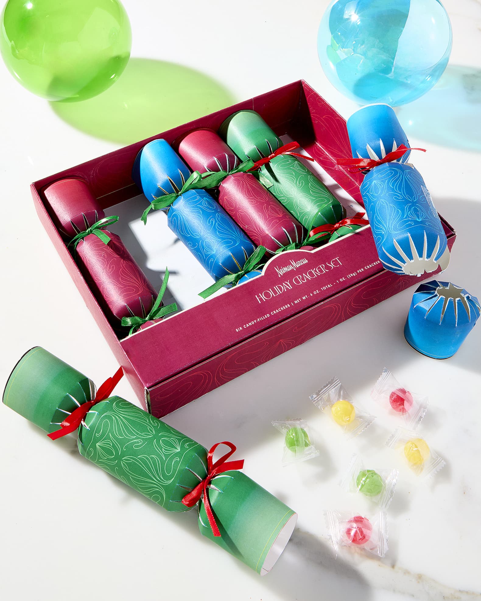 Neiman Marcus Holiday Candy-Filled Crackers Set