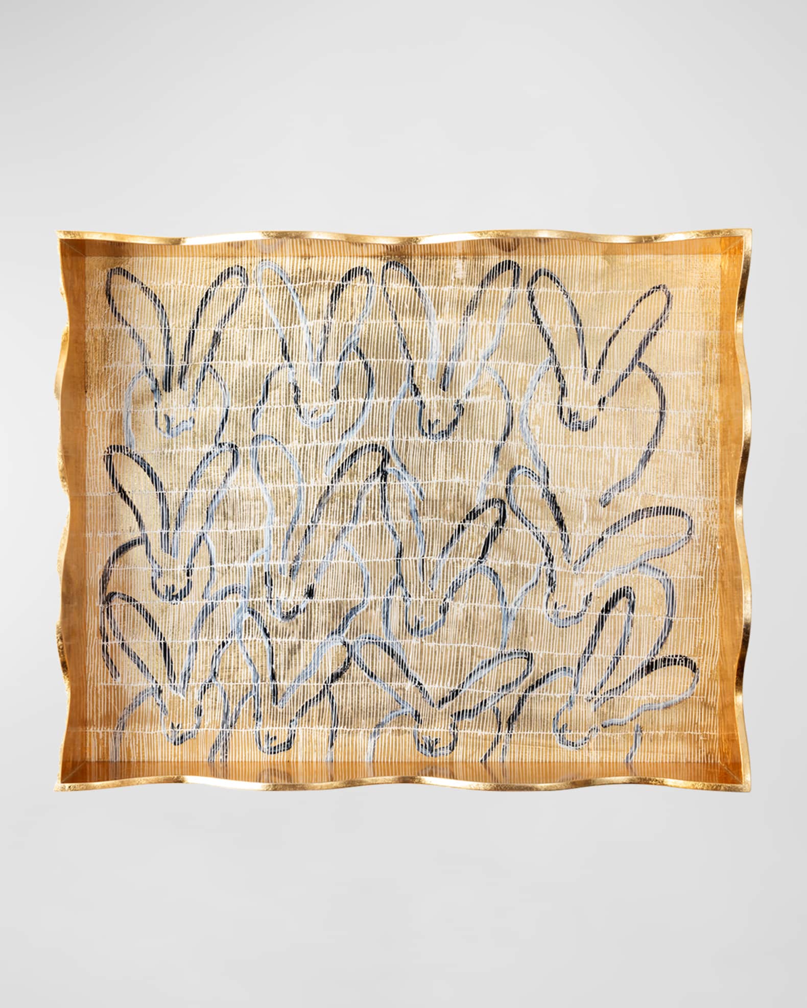 Hunt Slonem The Countess Gold Leaf Tray