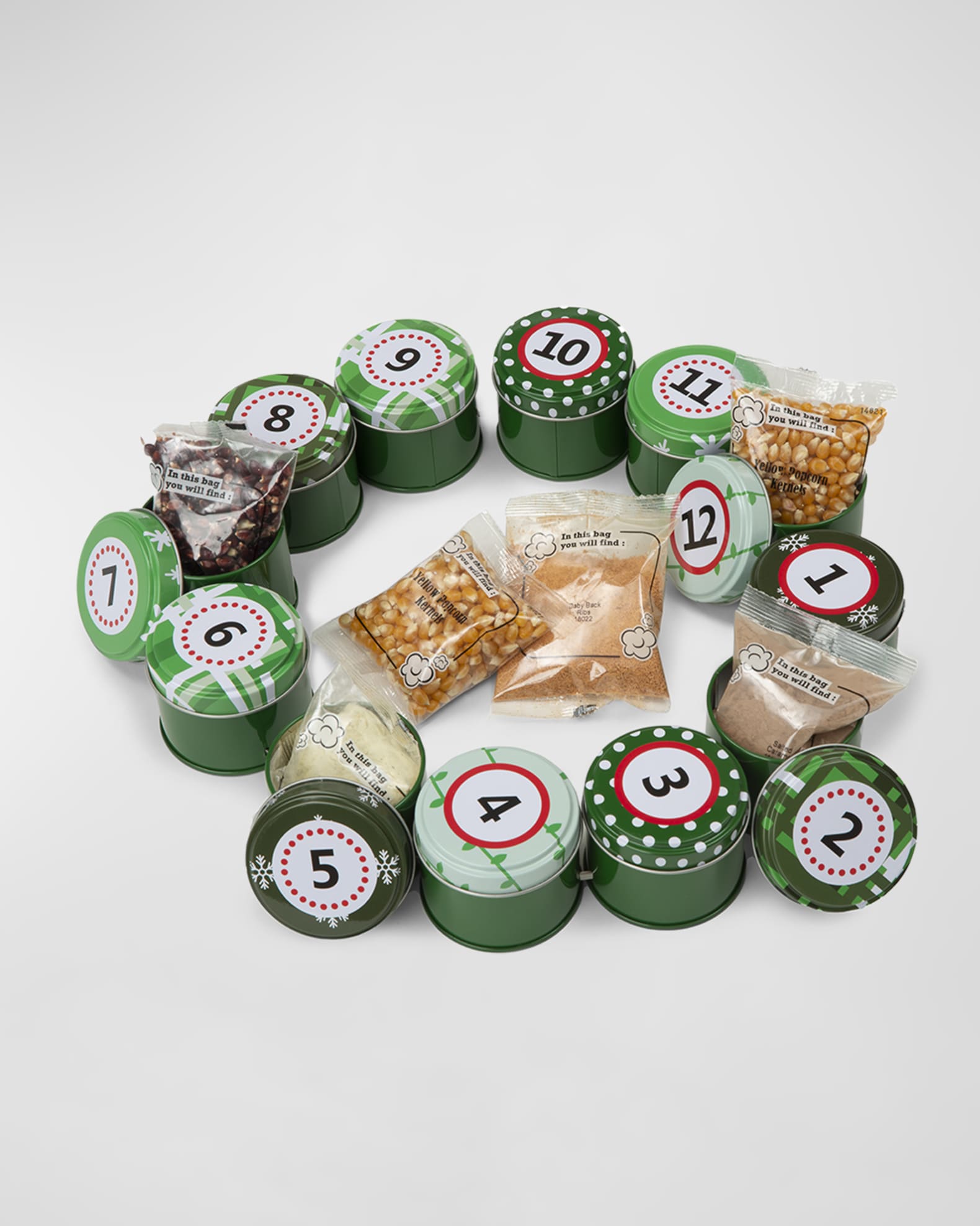 Wabash Valley Farms Popcorn Christmas Advent Wreath Horchow