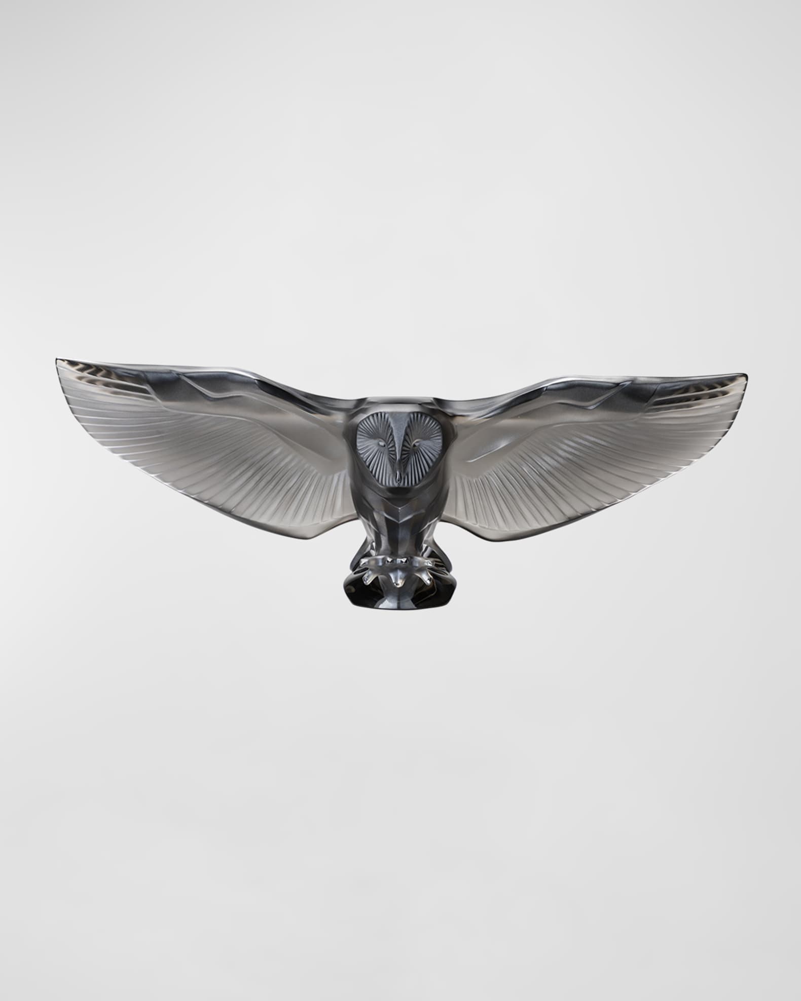 Lalique Barn Owl Sculpture, Bronze