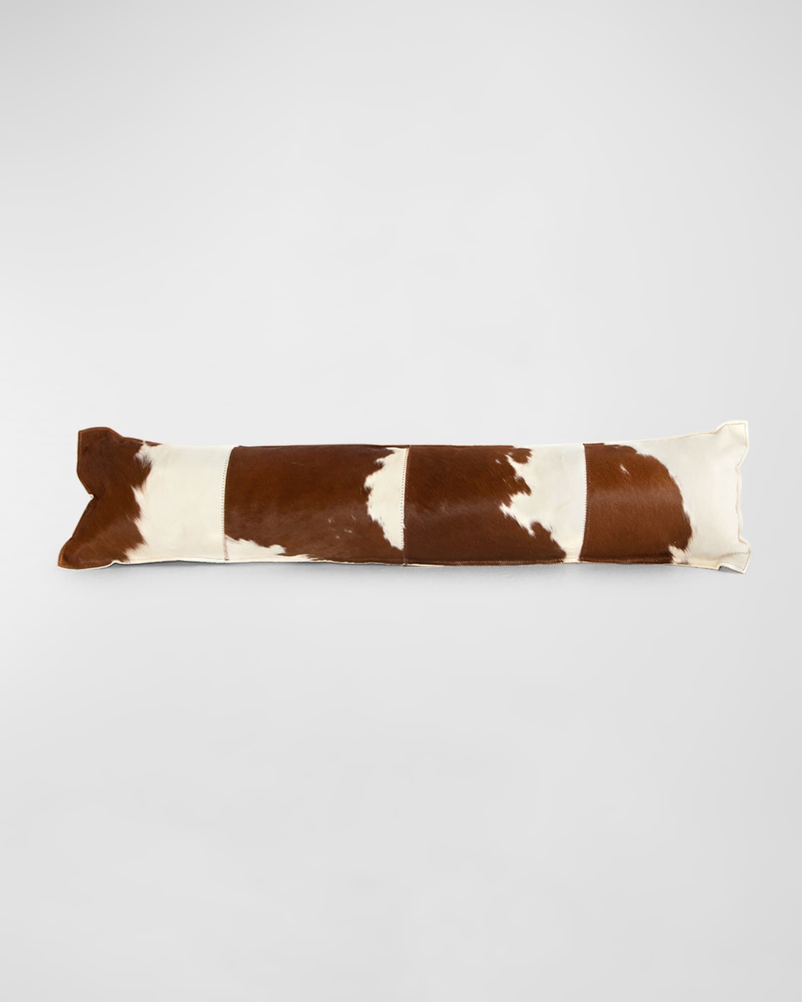 Four Hands Modern Cowhide Lumbar Throw Pillow 12 x 48