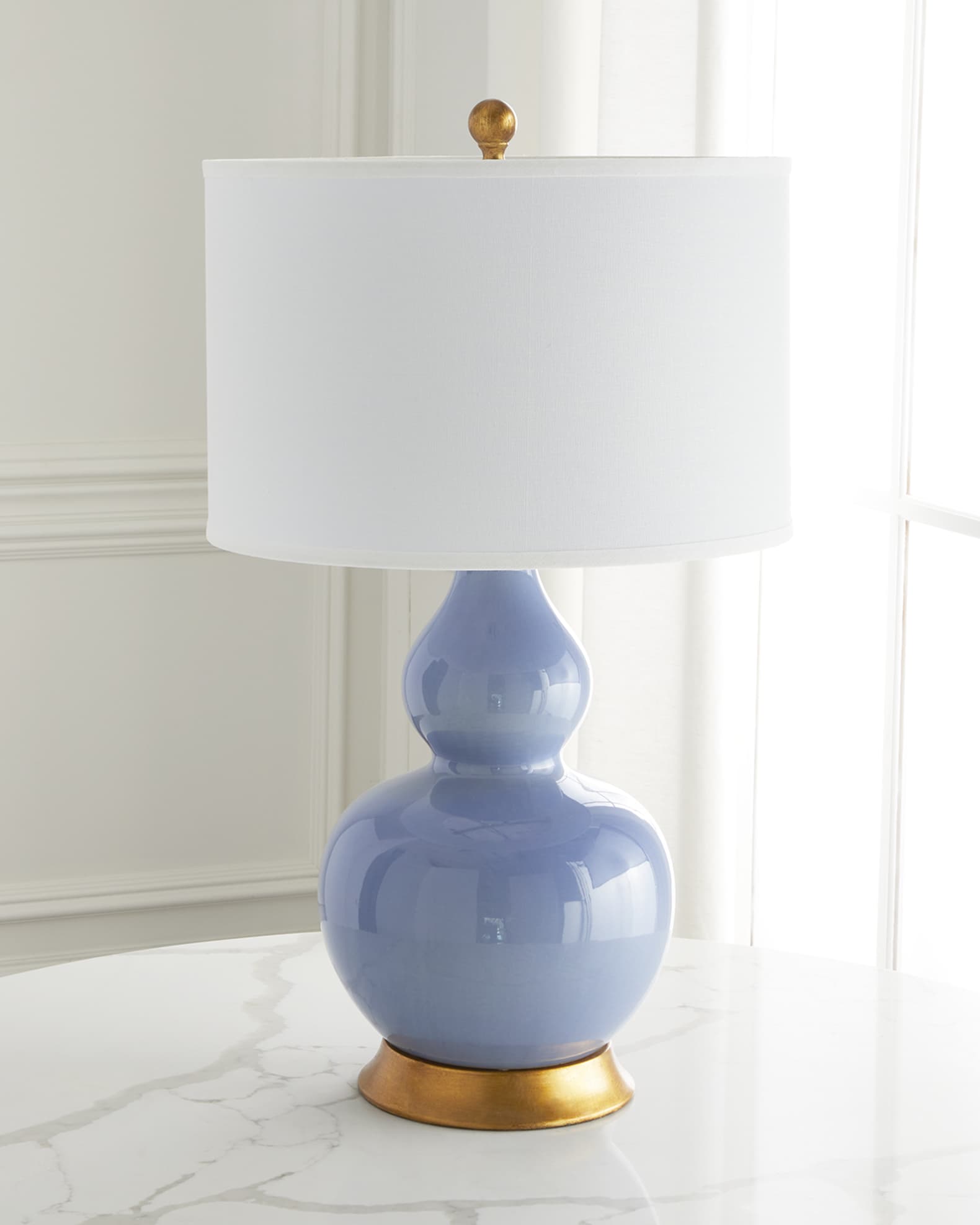 Parisian Blue Porcelain Lamp 31