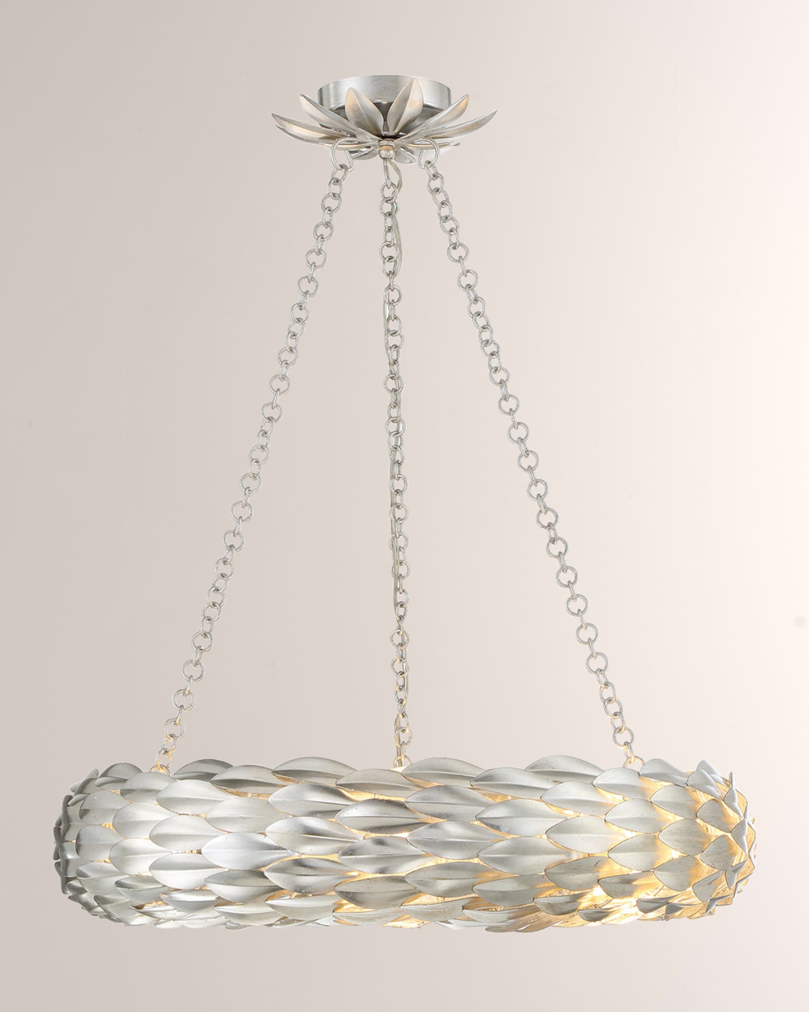 Crystorama Broche 6 Light Matte White Pendant 536 MT