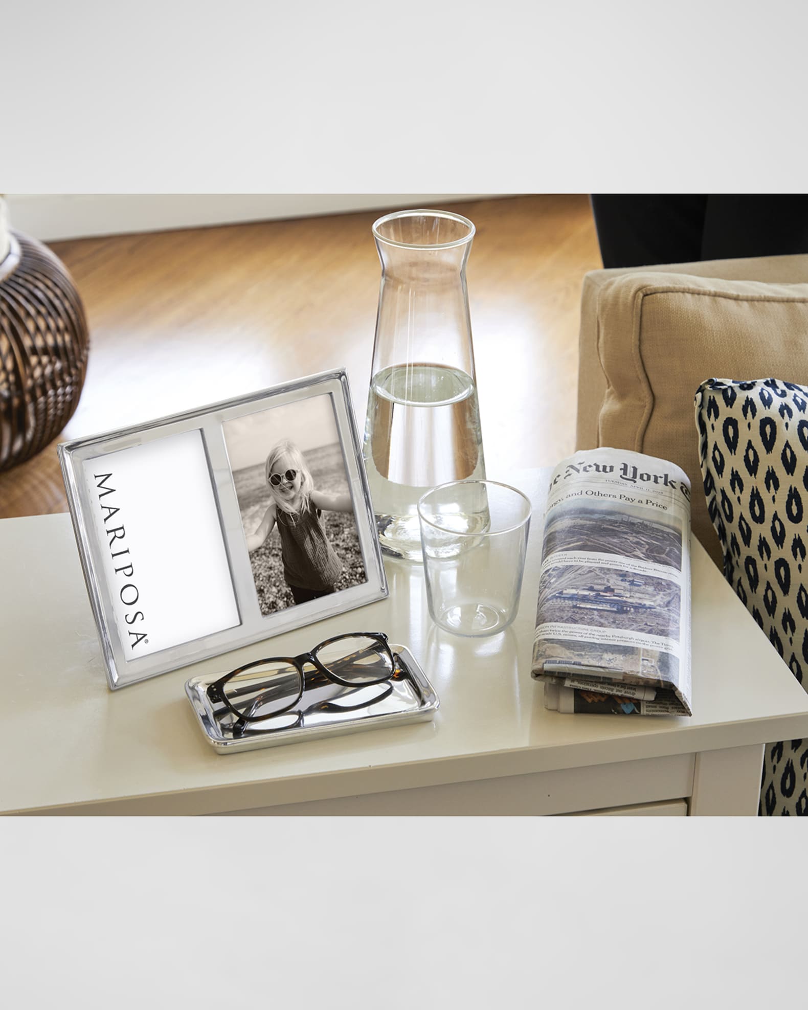 Mariposa Signature Double Picture Frame, 4" x 6" Horchow