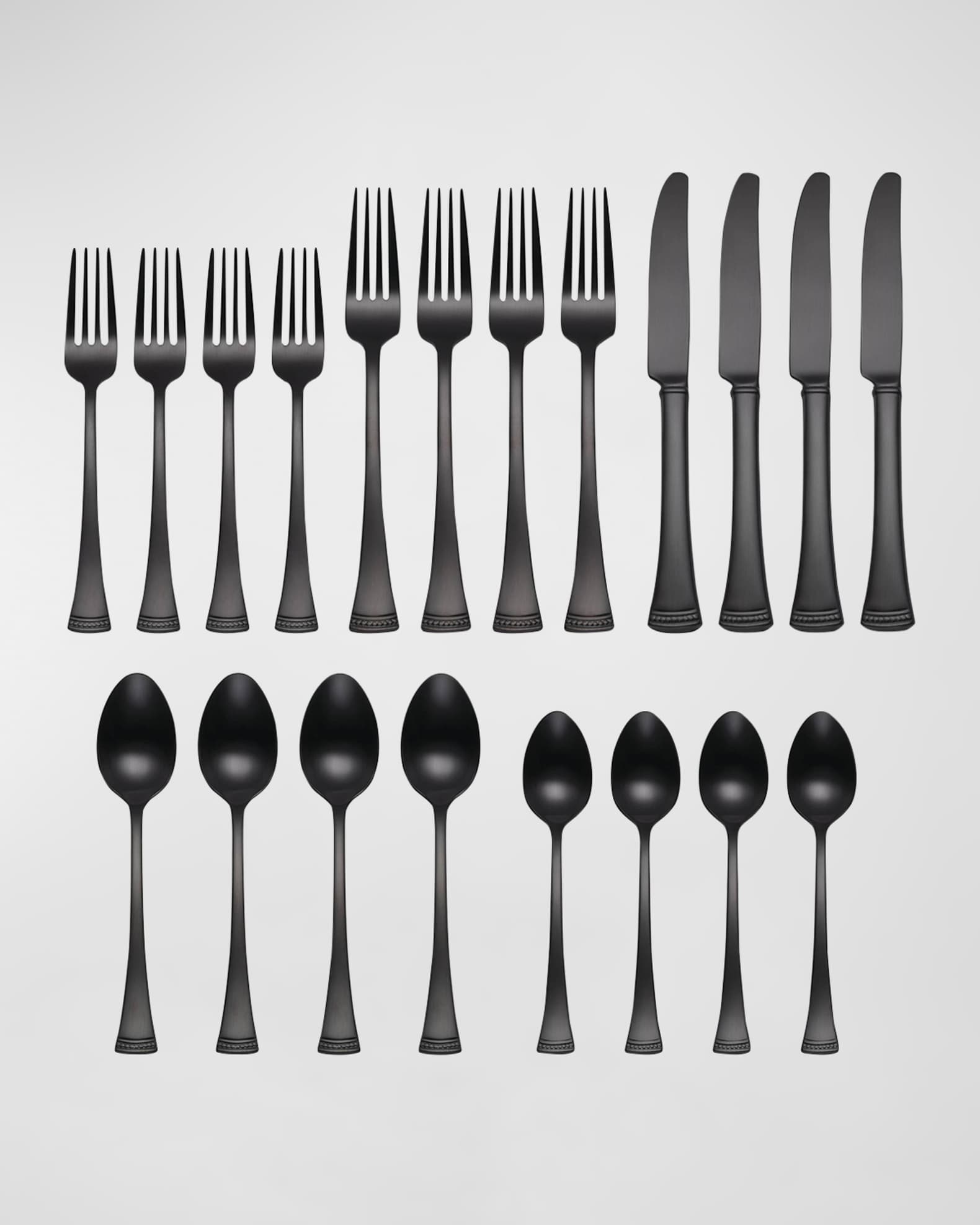 Lenox Portola Satin Black 20Piece Flatware Set Horchow