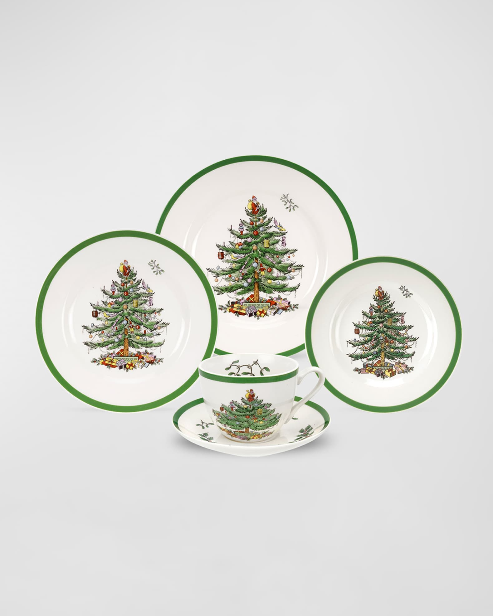 Spode christmas tree 5 piece place setting top