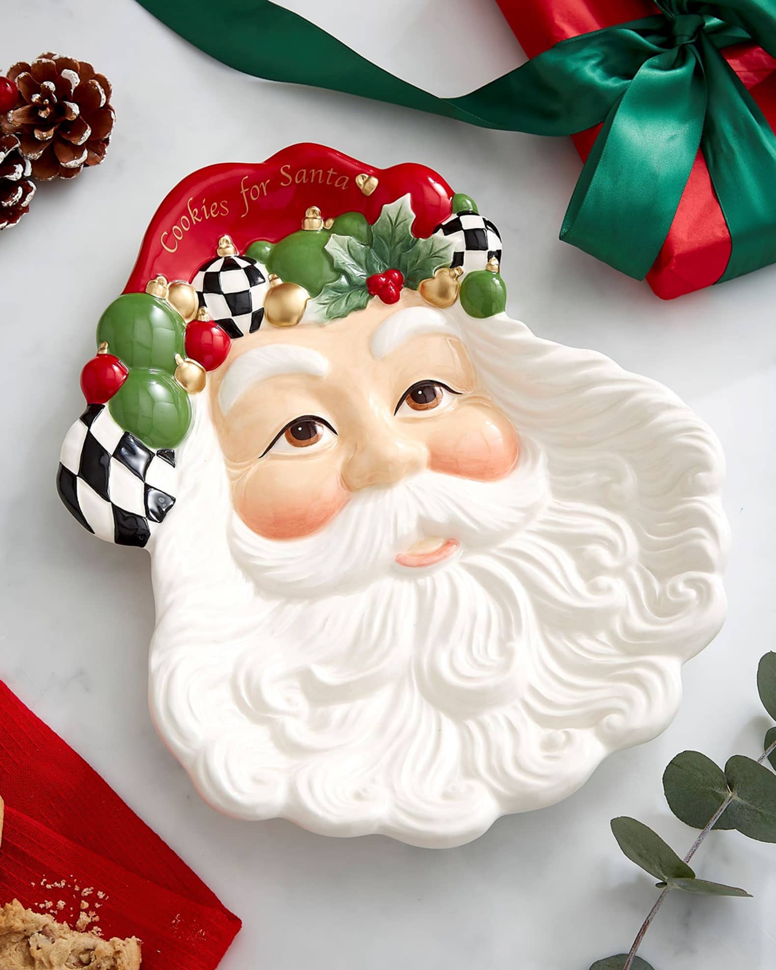 Holiday 2023 Ceramic Santa Claus Figural Cookie Jar