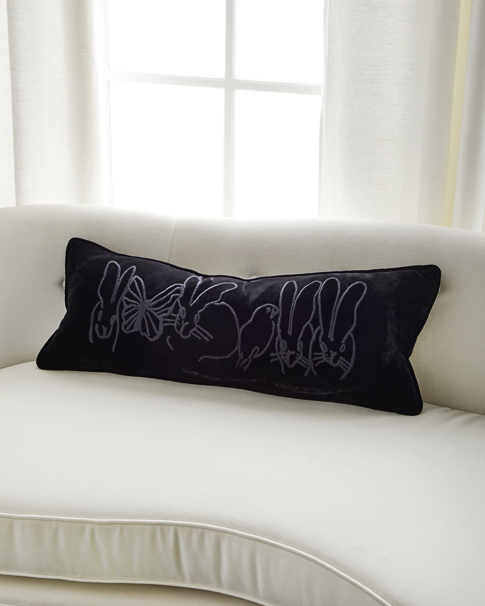 Large Couch Pillow, Velvet, 35x70 cm