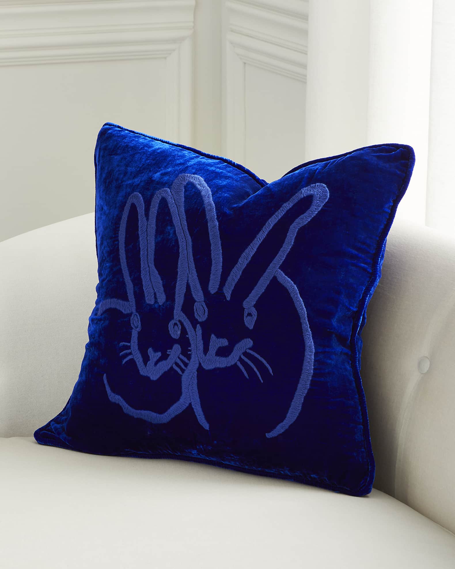 Velvet embroidered cushions cheap