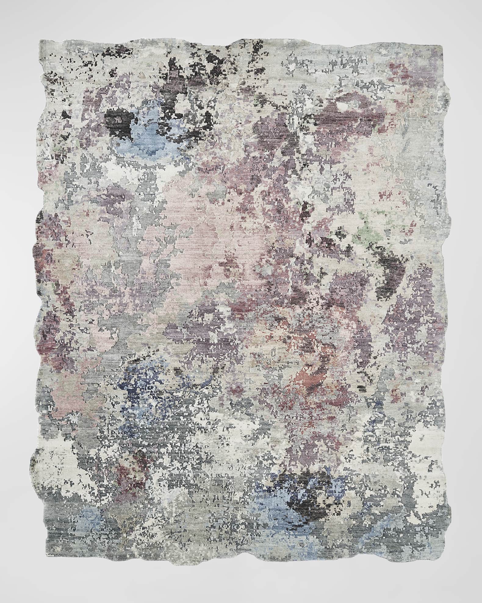 Abstract Hand-Knotted Rug, 2' x 10'