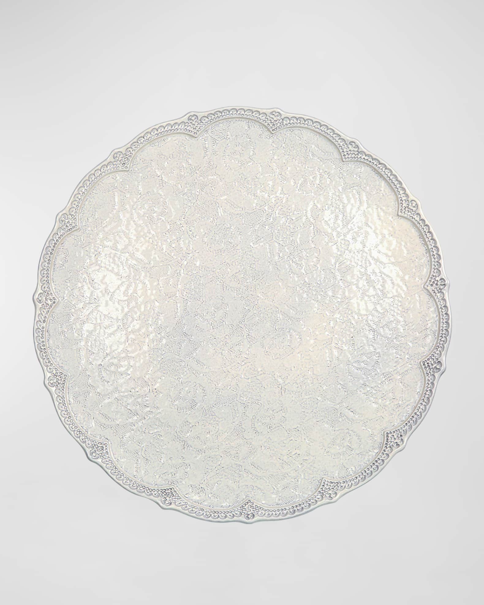 Arte Italica Merletto Antique Lace Scalloped Charger