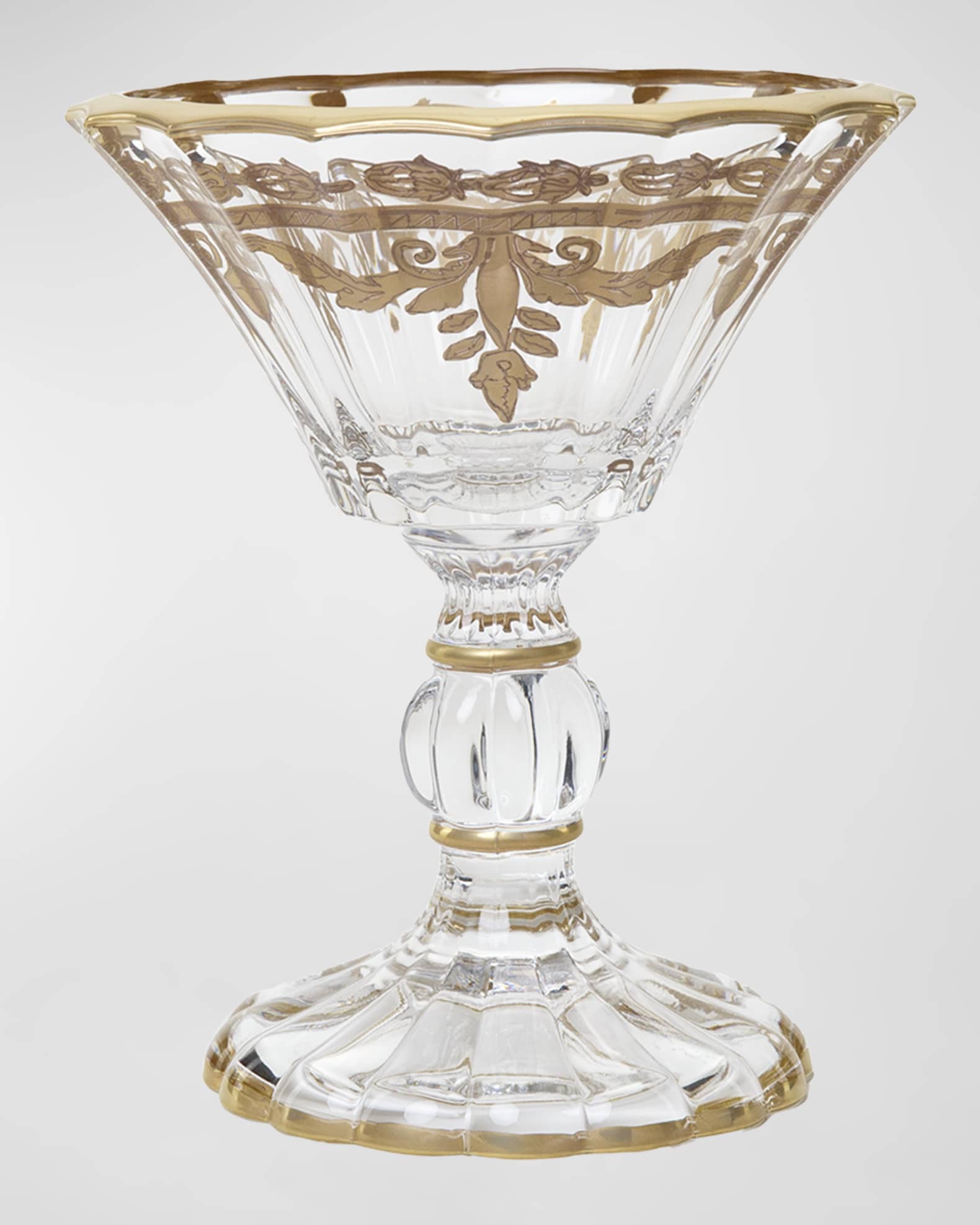 Arte Italica Vetro Gold Petite Pedestal Candy Dish