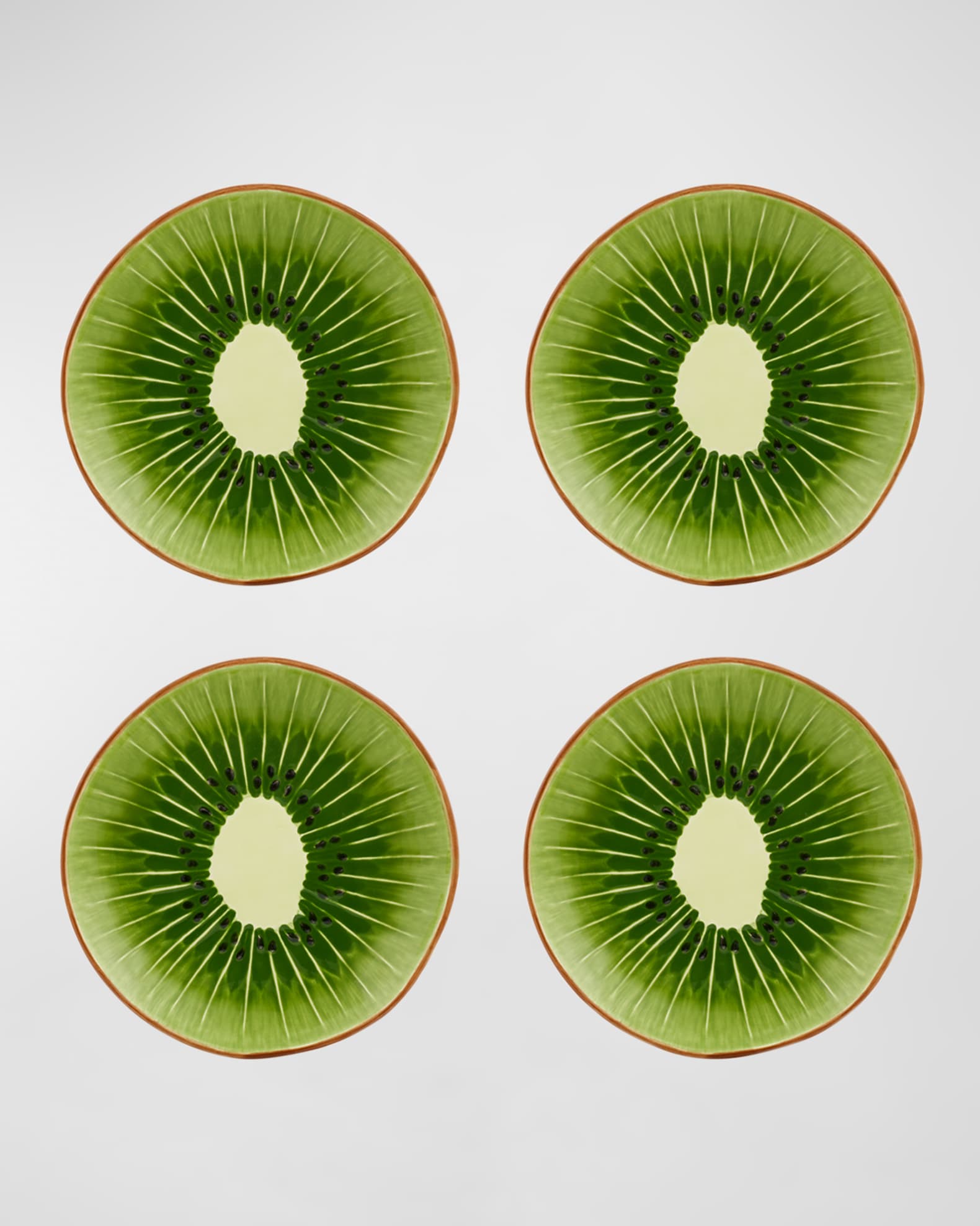 Bordallo Pinheiro Kiwi Dessert Plates, Set of 4