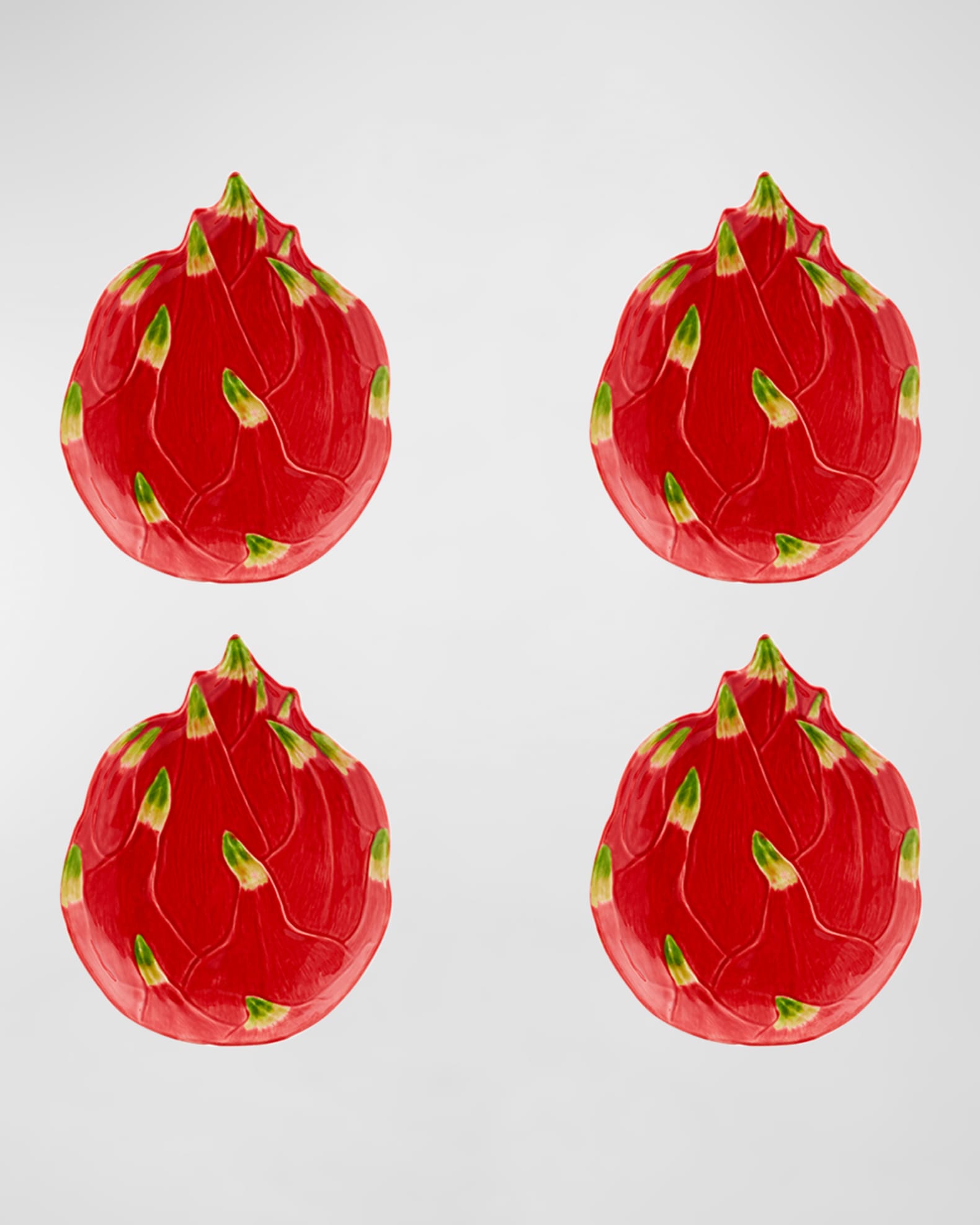Bordallo Pinheiro Dragon Fruit Dessert Plates, Set of 4