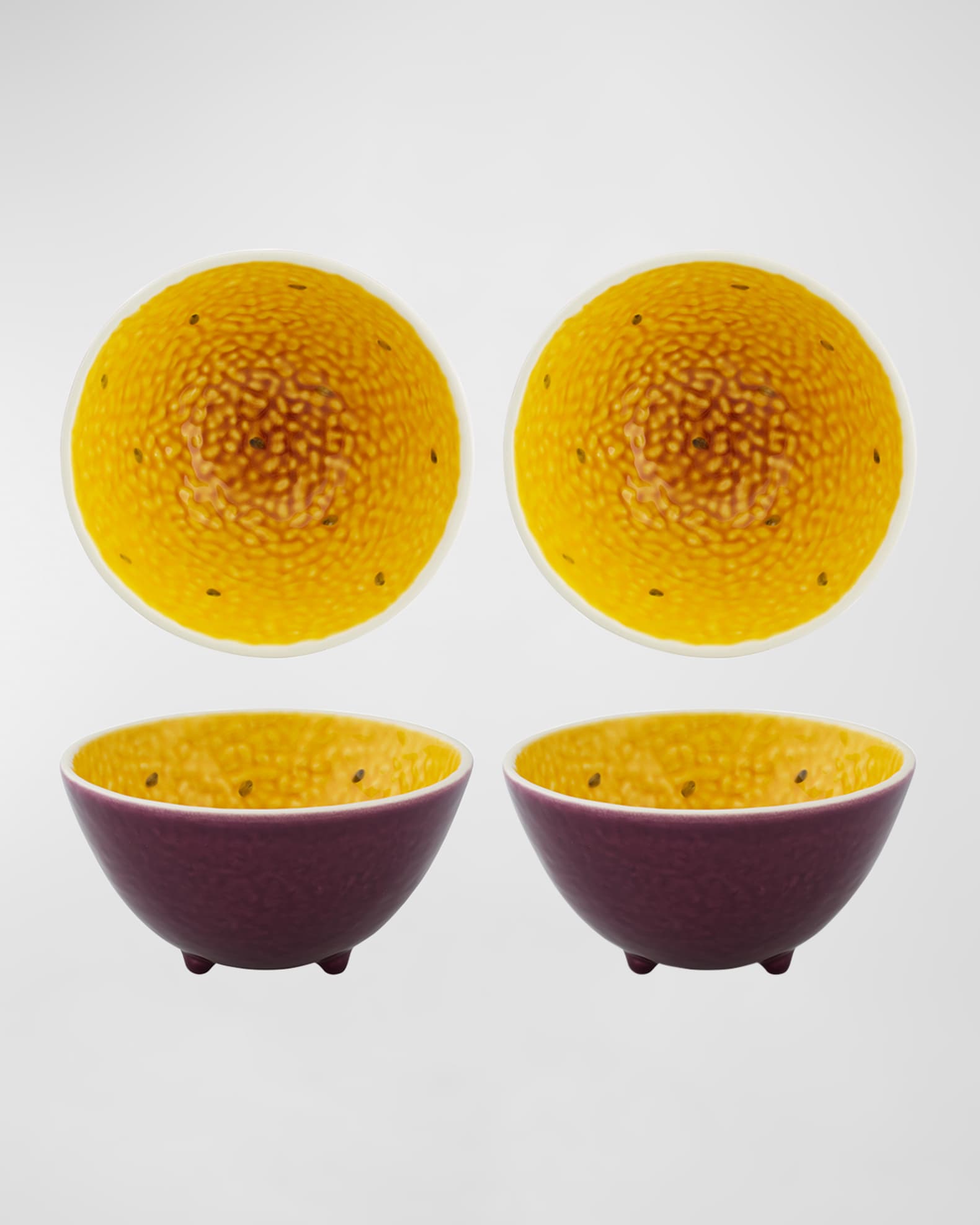 Bordallo Pinheiro Passion Fruit Bowls, Set of 4
