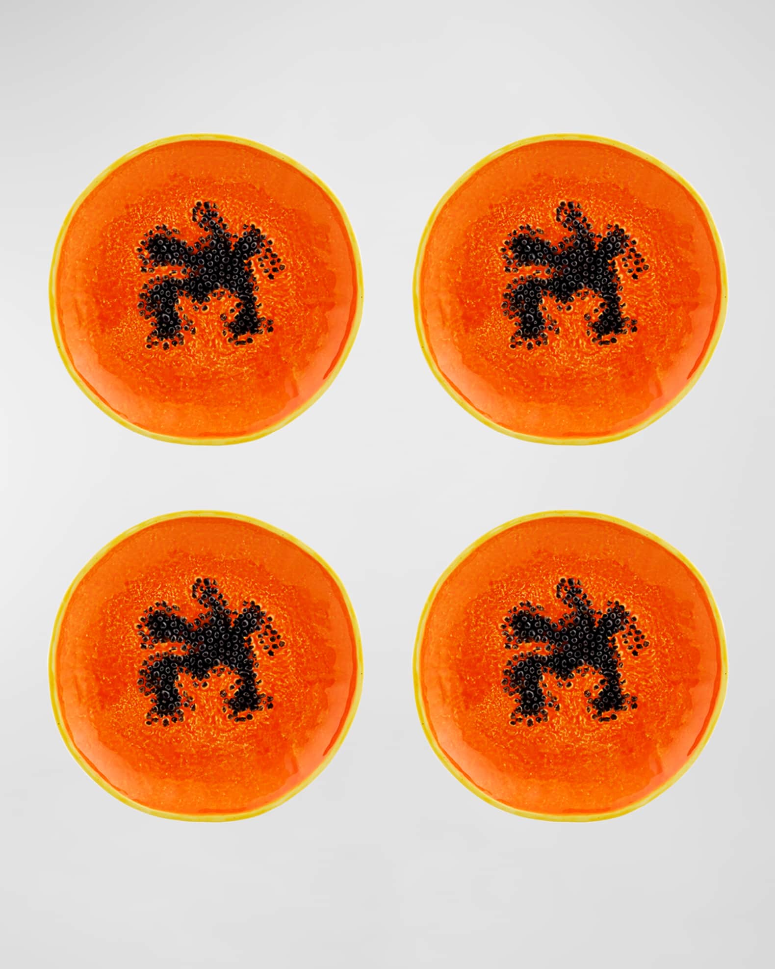Bordallo Pinheiro Papaya Dessert Plates, Set of 4