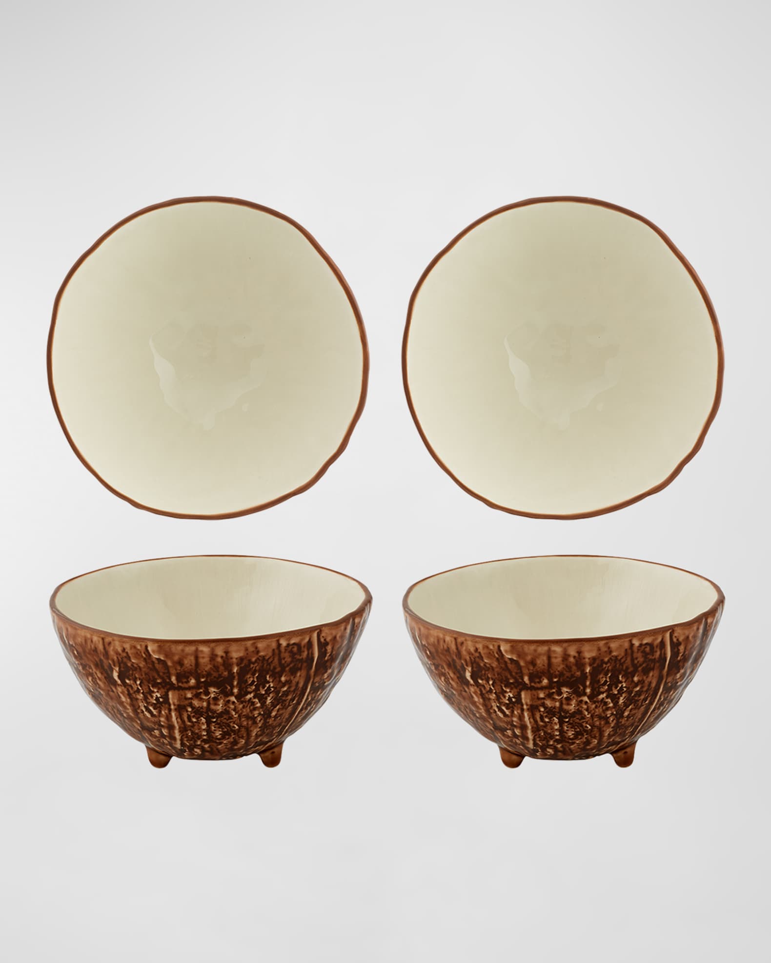Bordallo Pinheiro Coconut Bowls, Set of 4
