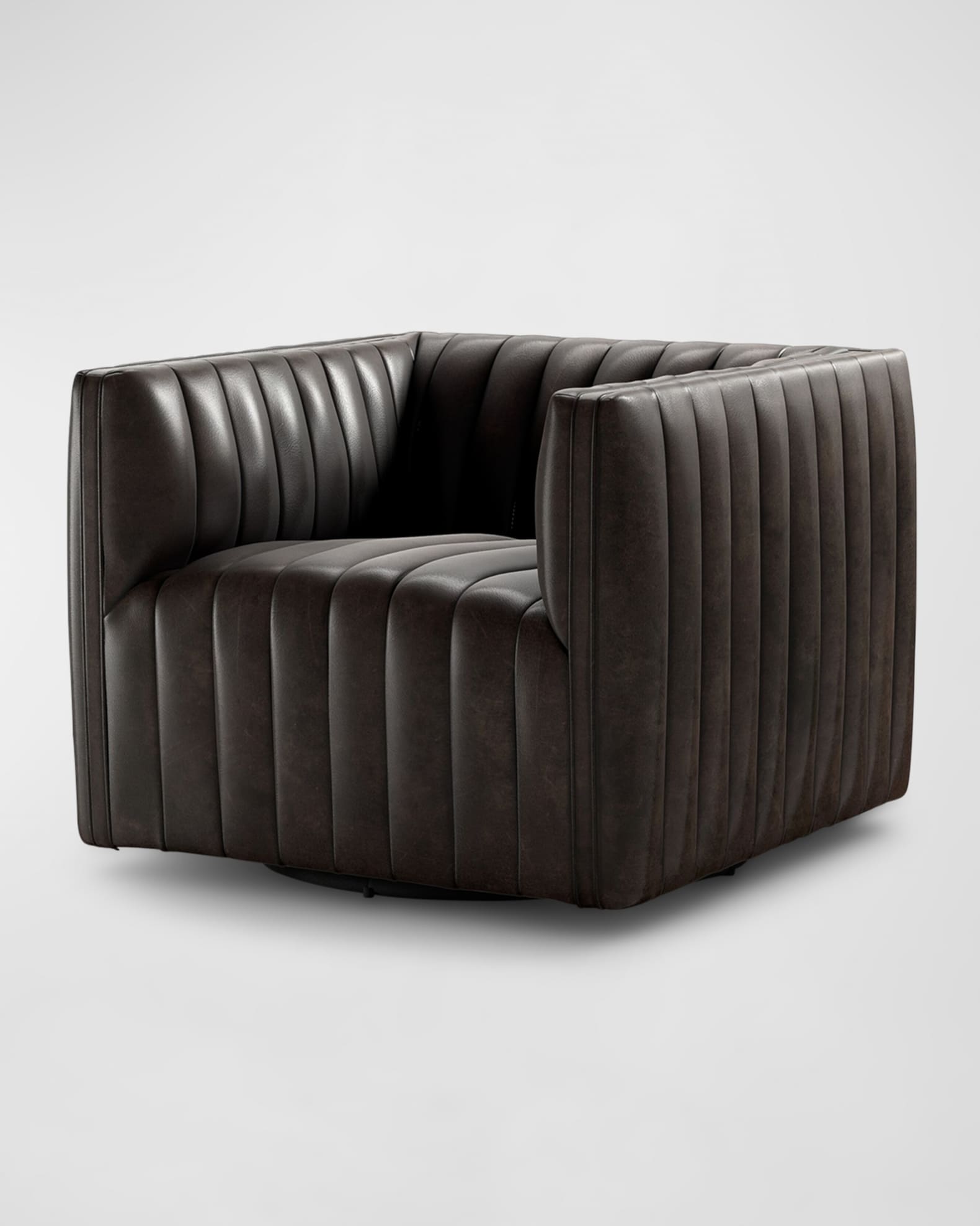 Four Hands Augustine Leather Swivel Chair | Horchow