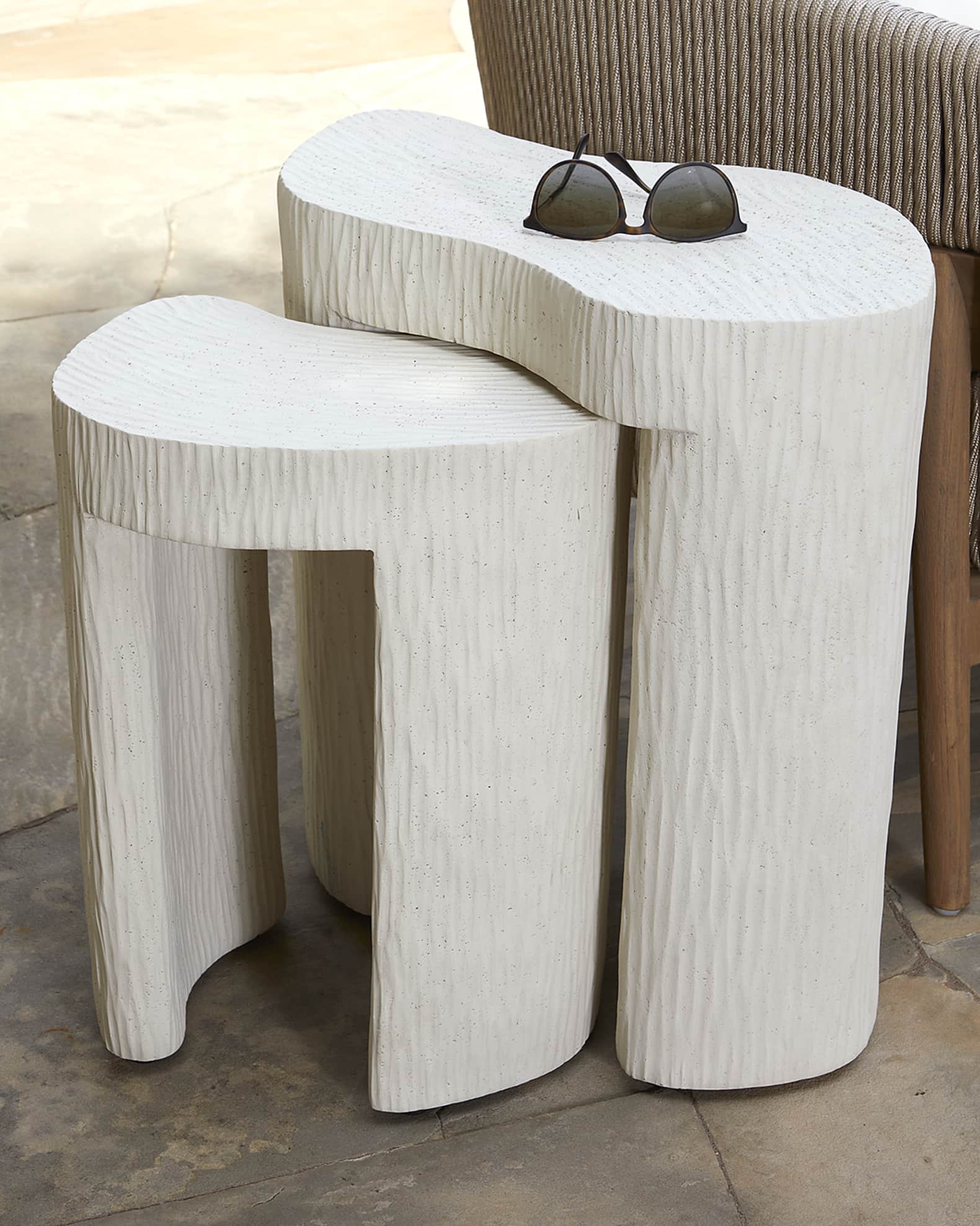 Palecek Nadia Outdoor Side Tables Set of 2 Horchow