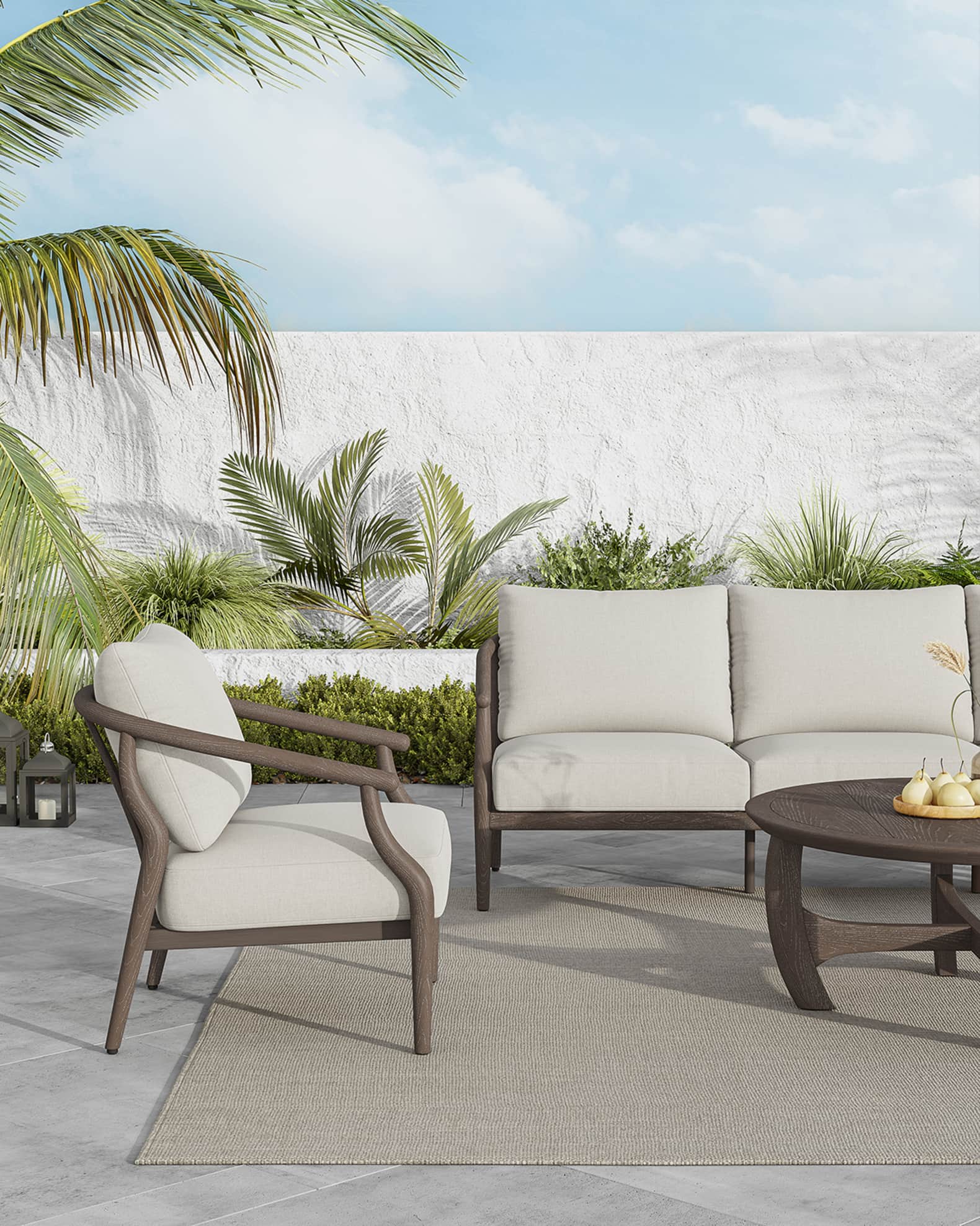 Neuwood Living Ming Outdoor Club Chairs Set of 2 Horchow