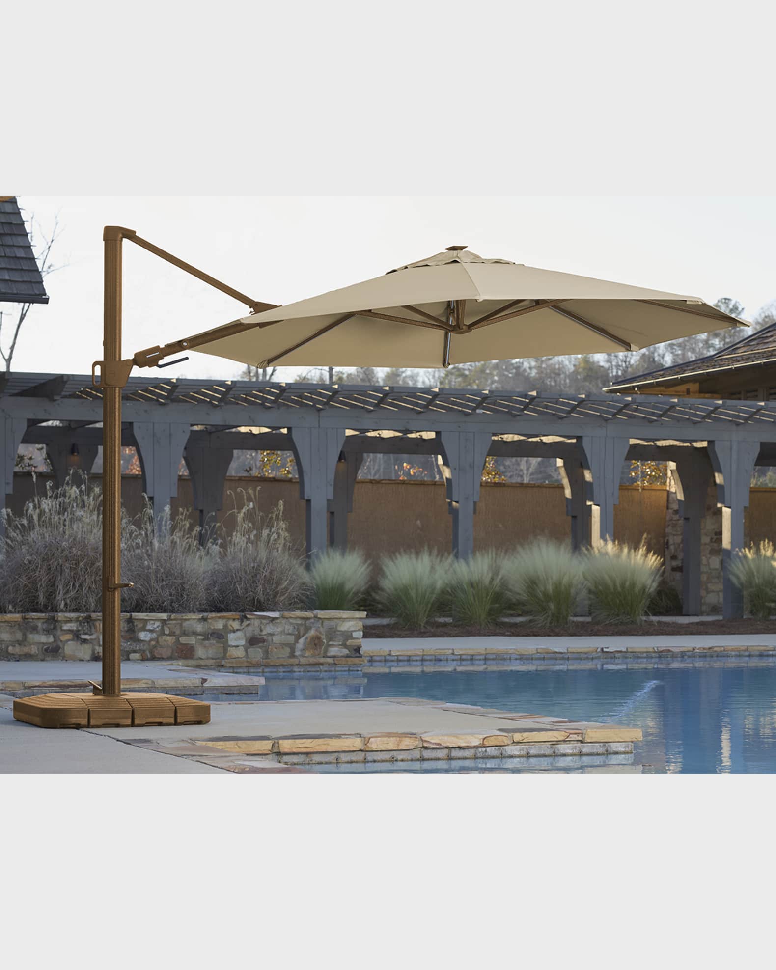 Tempo Patio Zurich Solar Cantilever Umbrella, 11'